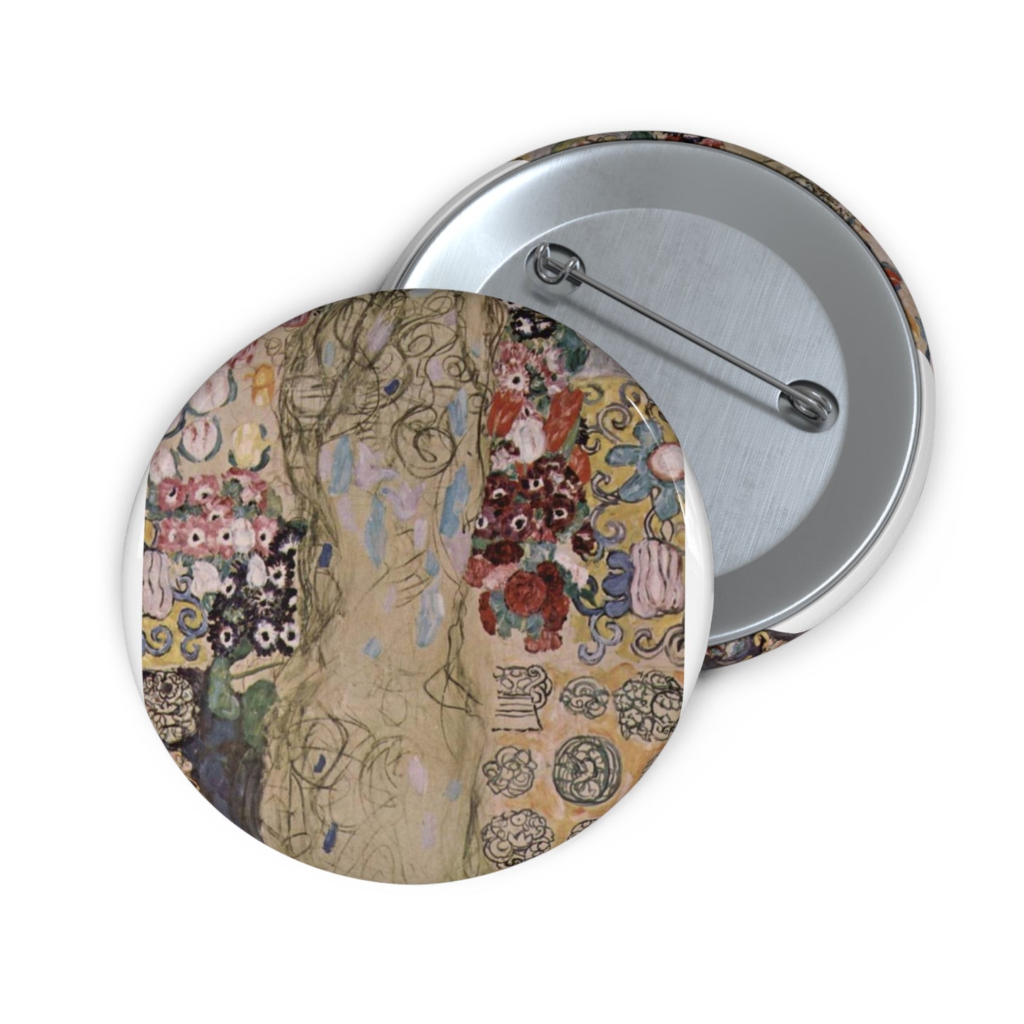 Gustav Klimt 056 - The Yorck Project Masterpieces of Painting Pin Buttons with Crisp Design