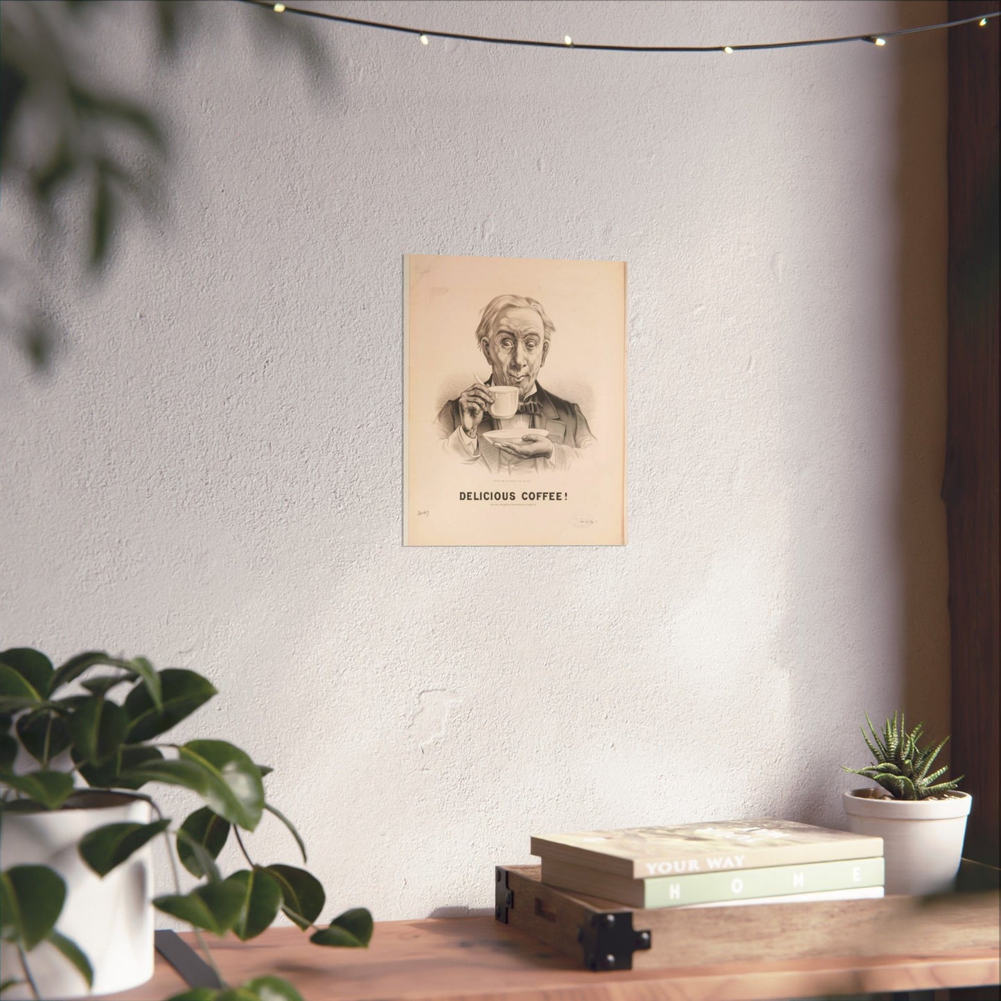Delicious Coffee! - Print, Library of Congress collection High Quality Matte Wall Art Poster for Home, Office, Classroom