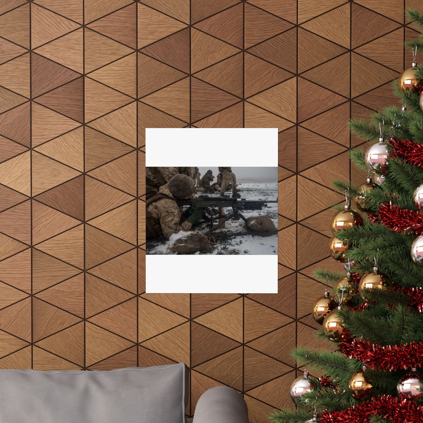 U.S. Marine Corps Lance Cpl. Jimmy Medders, a machine High Quality Matte Wall Art Poster for Home, Office, Classroom