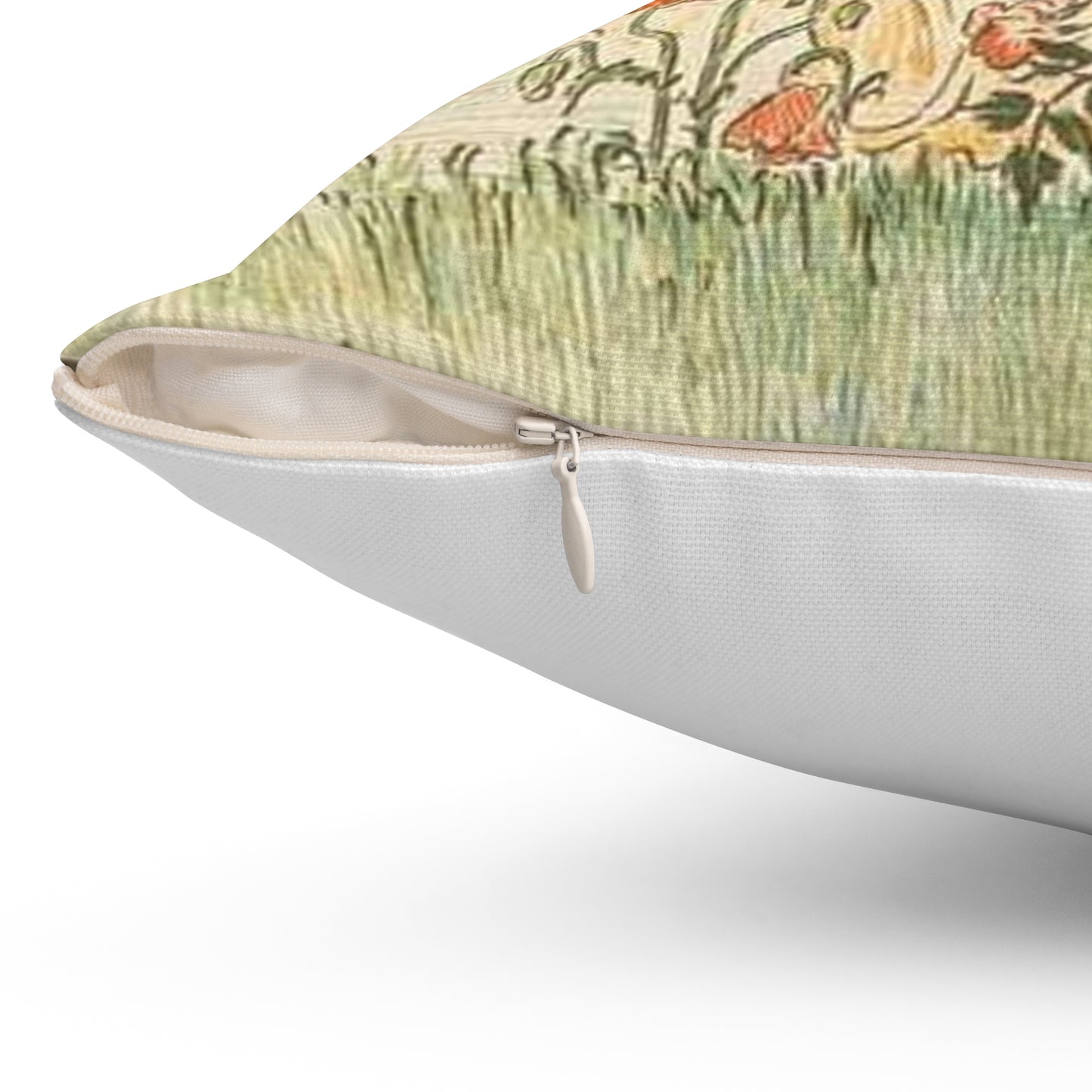 Beneath the summer full-orbed moon, ruddy & gold that rose full soon." Decorative Accent Square Pillow