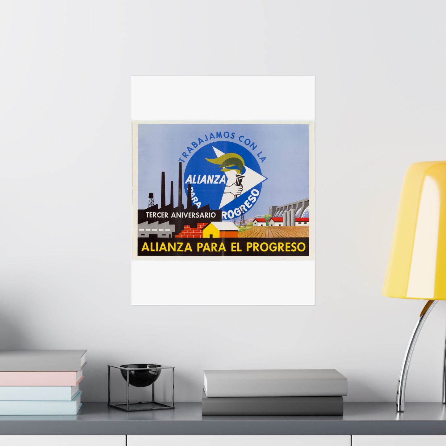Alliance Posters, Cold War American Propaganda poster High Quality Matte Wall Art Poster for Home, Office, Classroom