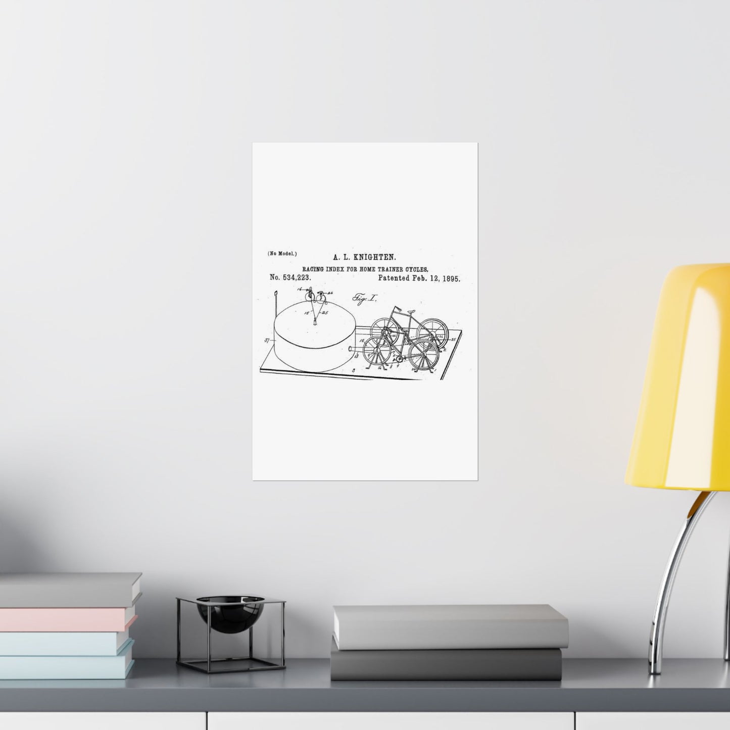 Patent drawing - RacingBikesPatent Public domain image High Quality Matte Wall Art Poster for Home, Office, Classroom