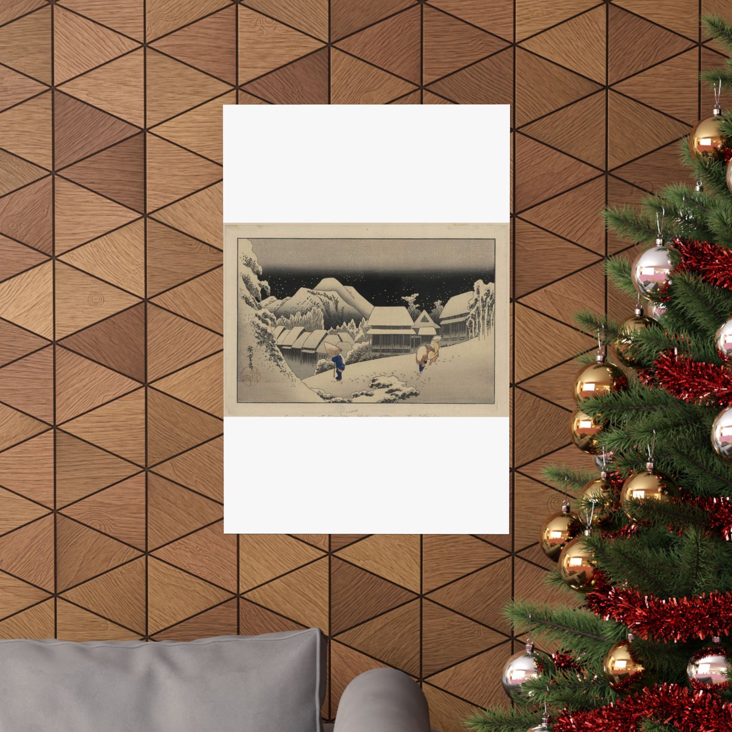 Utagawa Hiroshige - Kanbara, Ando Hiroshige - Ukiyo e print High Quality Matte Wall Art Poster for Home, Office, Classroom