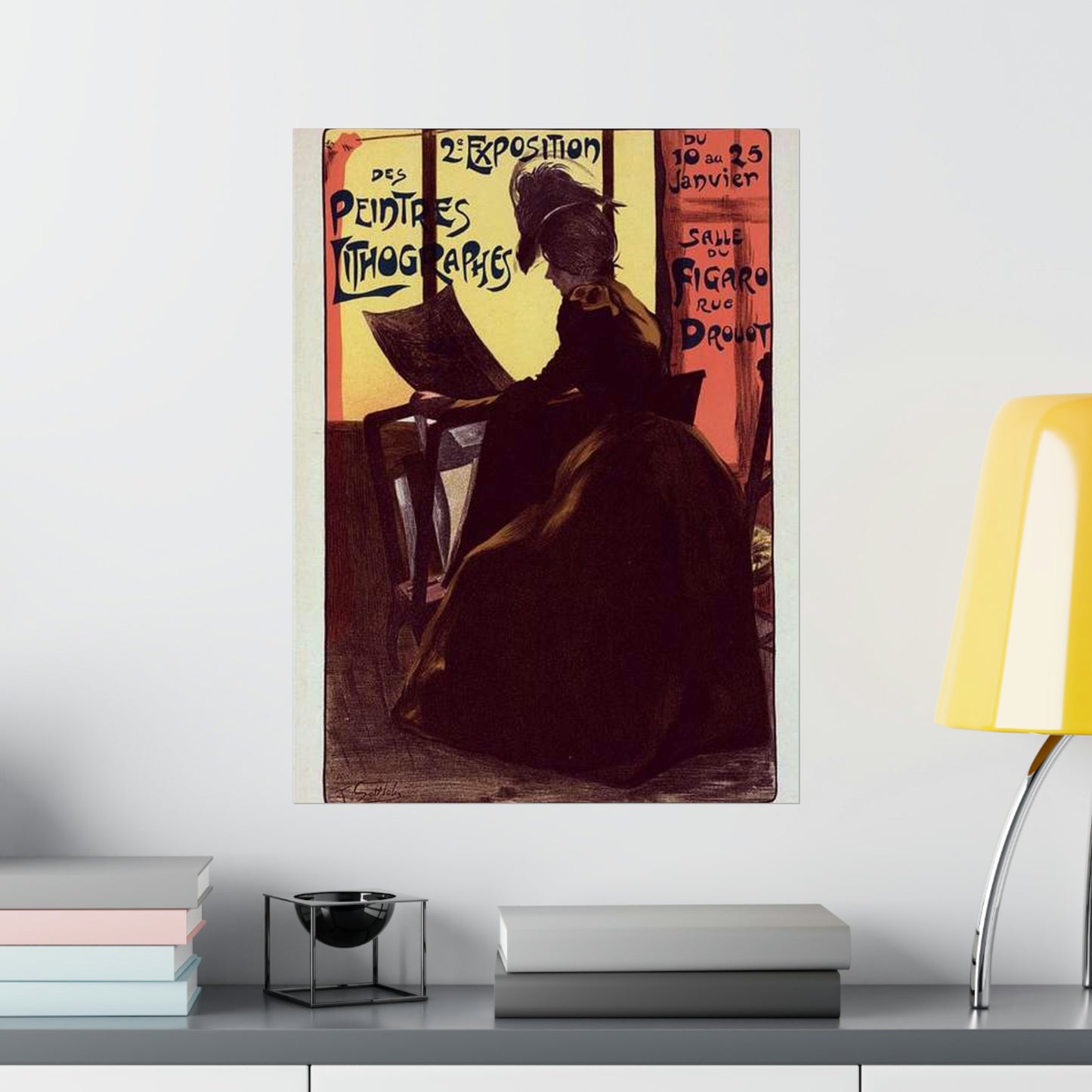 Affiche pour la "2e Exposition des Peintres-Lithographes". High Quality Matte Wall Art Poster for Home, Office, Classroom