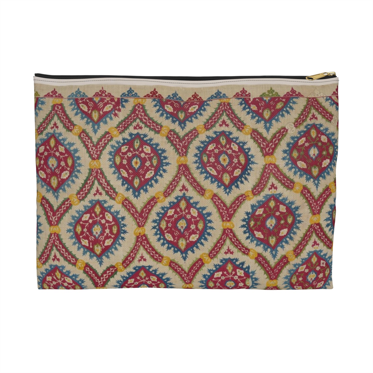Turkish Cover, 15th century - Public domain dedication image Large Organizer Pouch with Black Zipper