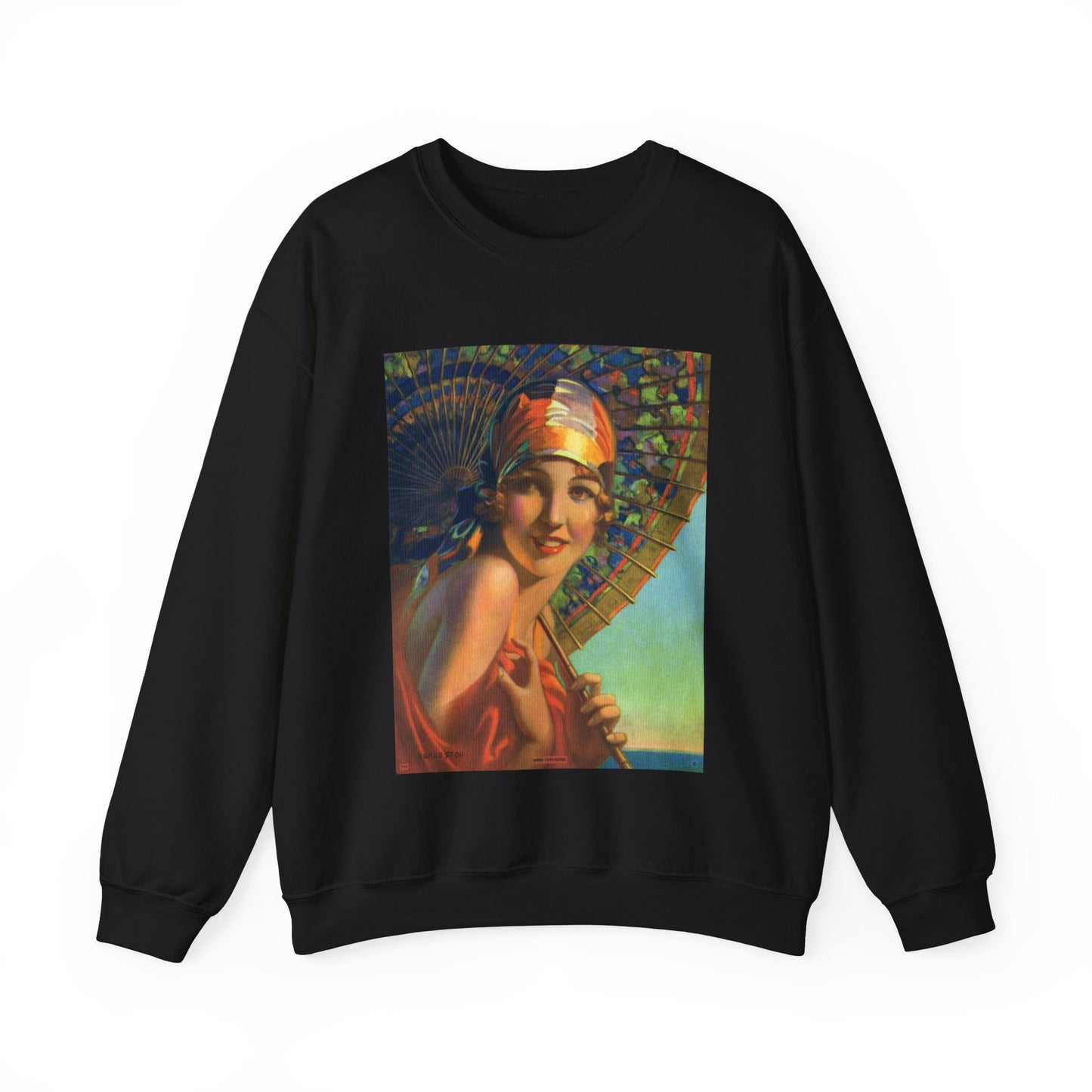 Miss Universe by Edward Mason Eggleston, 1933 Black Heavy Blend Adult Crew Neck SweatShirt