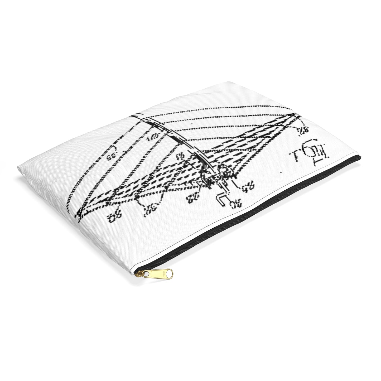 Patent drawing - Clothes dryer Public domain image Large Organizer Pouch with Black Zipper