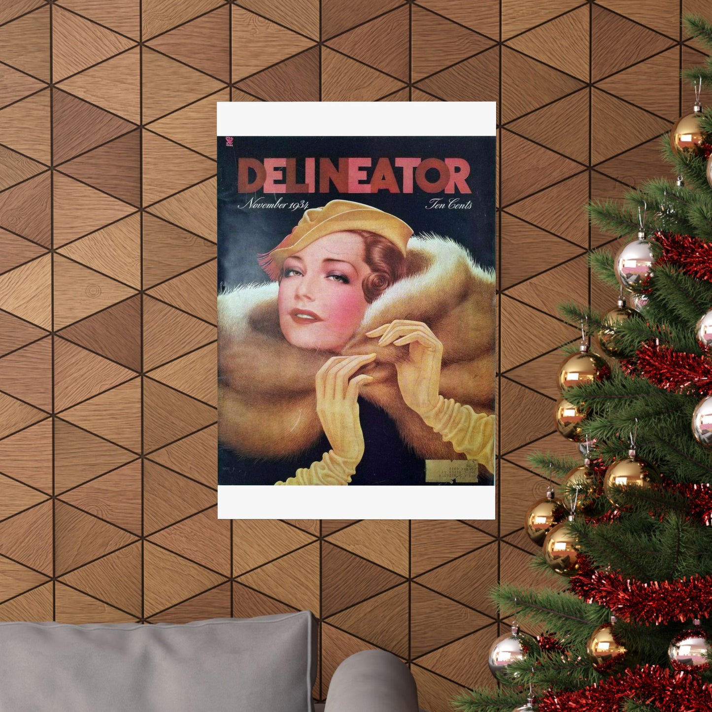 Delineator 1934-11 - Art Deco public domain image High Quality Matte Wall Art Poster for Home, Office, Classroom