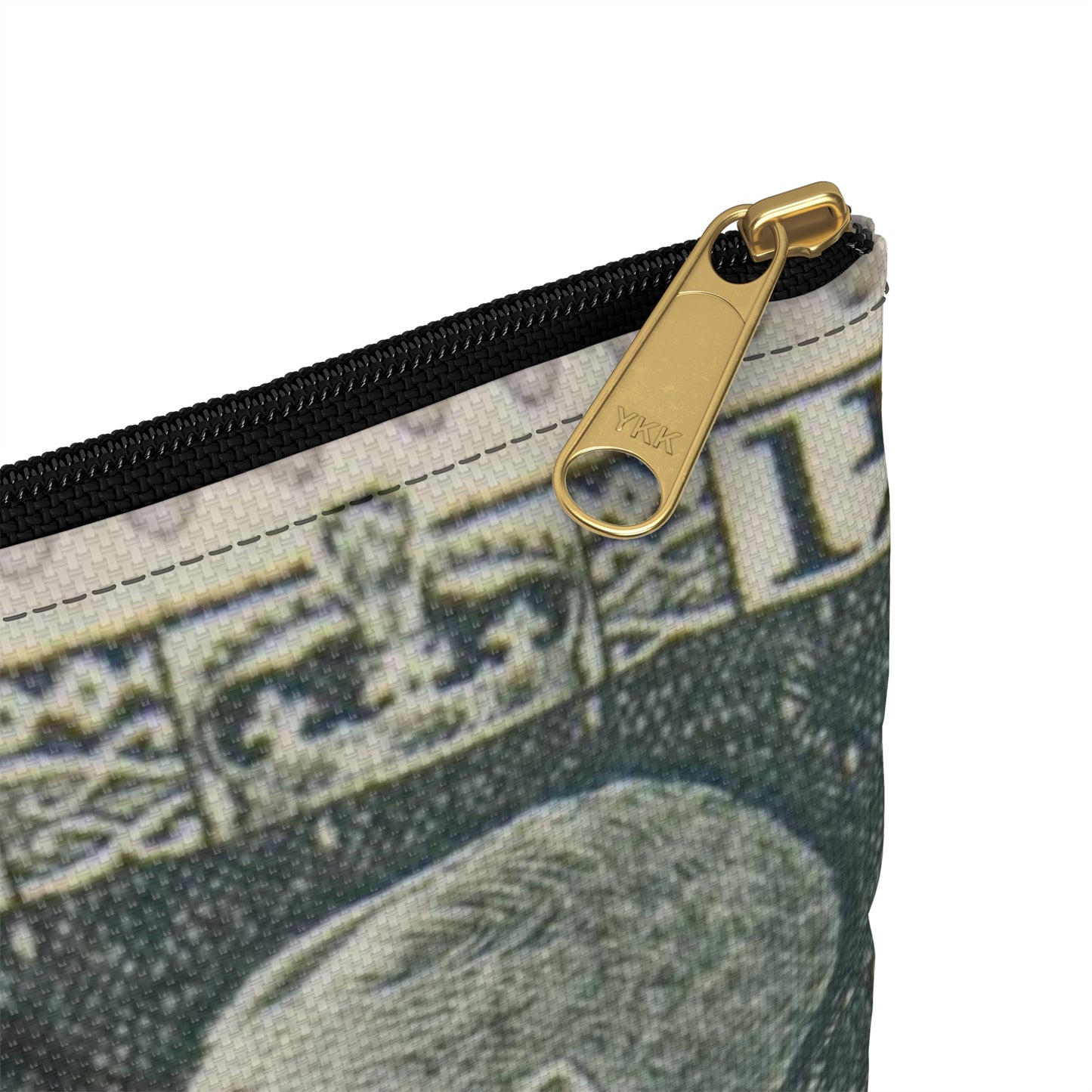 Block of one and a half penny 'King George V' definitive stamps in grey slate Large Organizer Pouch with Black Zipper