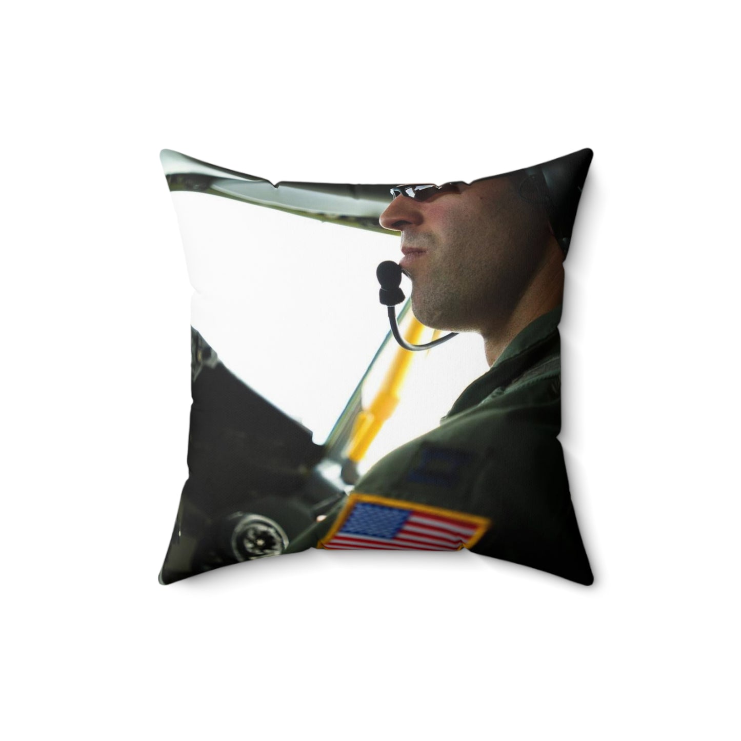 Capt. Michael Bermensolo, a pilot from the 151st Air Decorative Accent Square Pillow