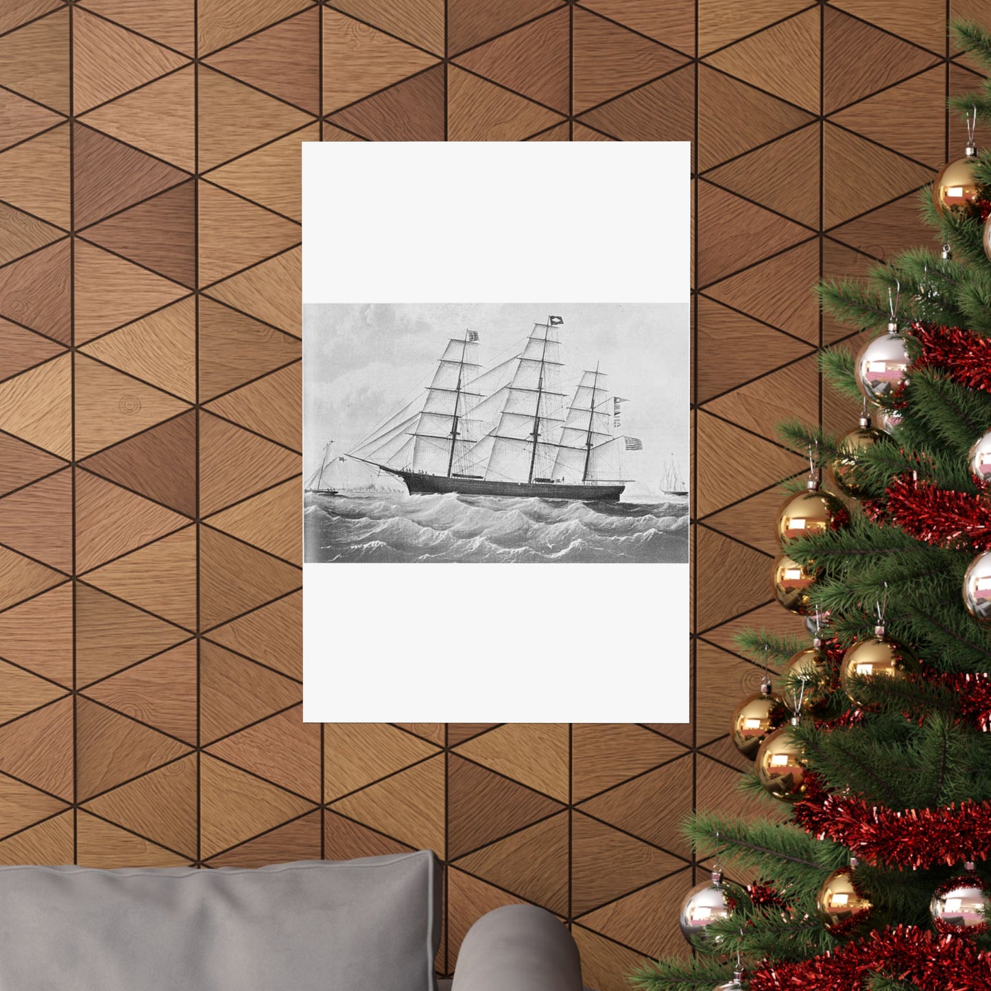 Chariot of Fame (A1 extreme clipper, 1853) High Quality Matte Wall Art Poster for Home, Office, Classroom