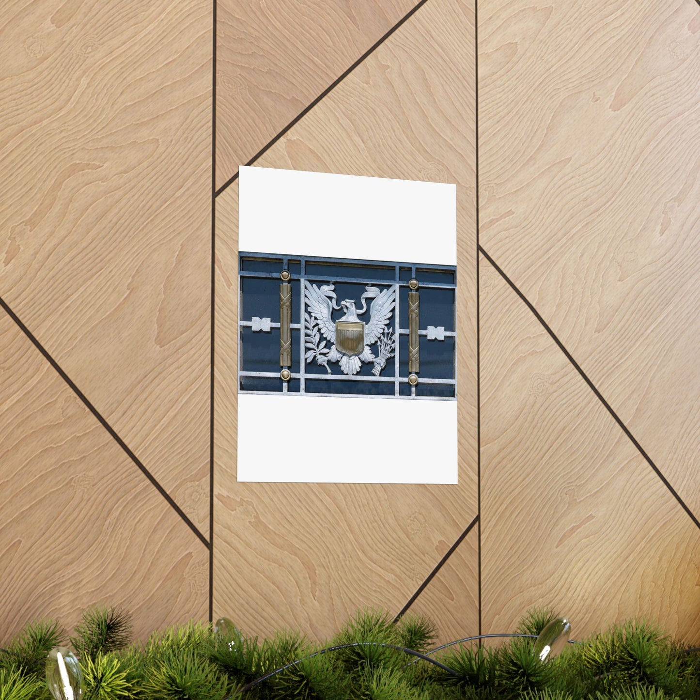 Door detail, Robert J. Nealon Federal Building and U.S. Courthouse, Scranton, Pennsylvania High Quality Matte Wall Art Poster for Home, Office, Classroom