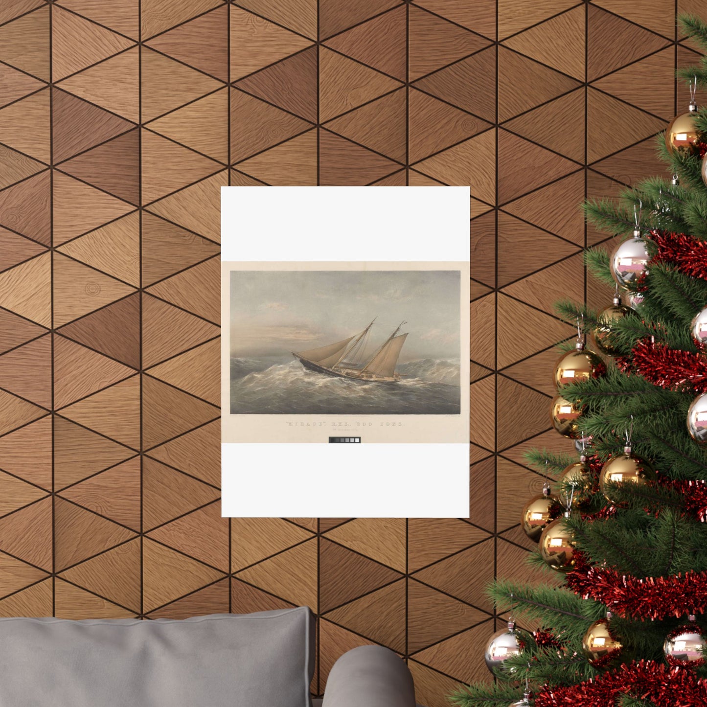 Mirage, R.Y.S., 200 Tons. 5th October 1872 RMG PY8772 High Quality Matte Wall Art Poster for Home, Office, Classroom
