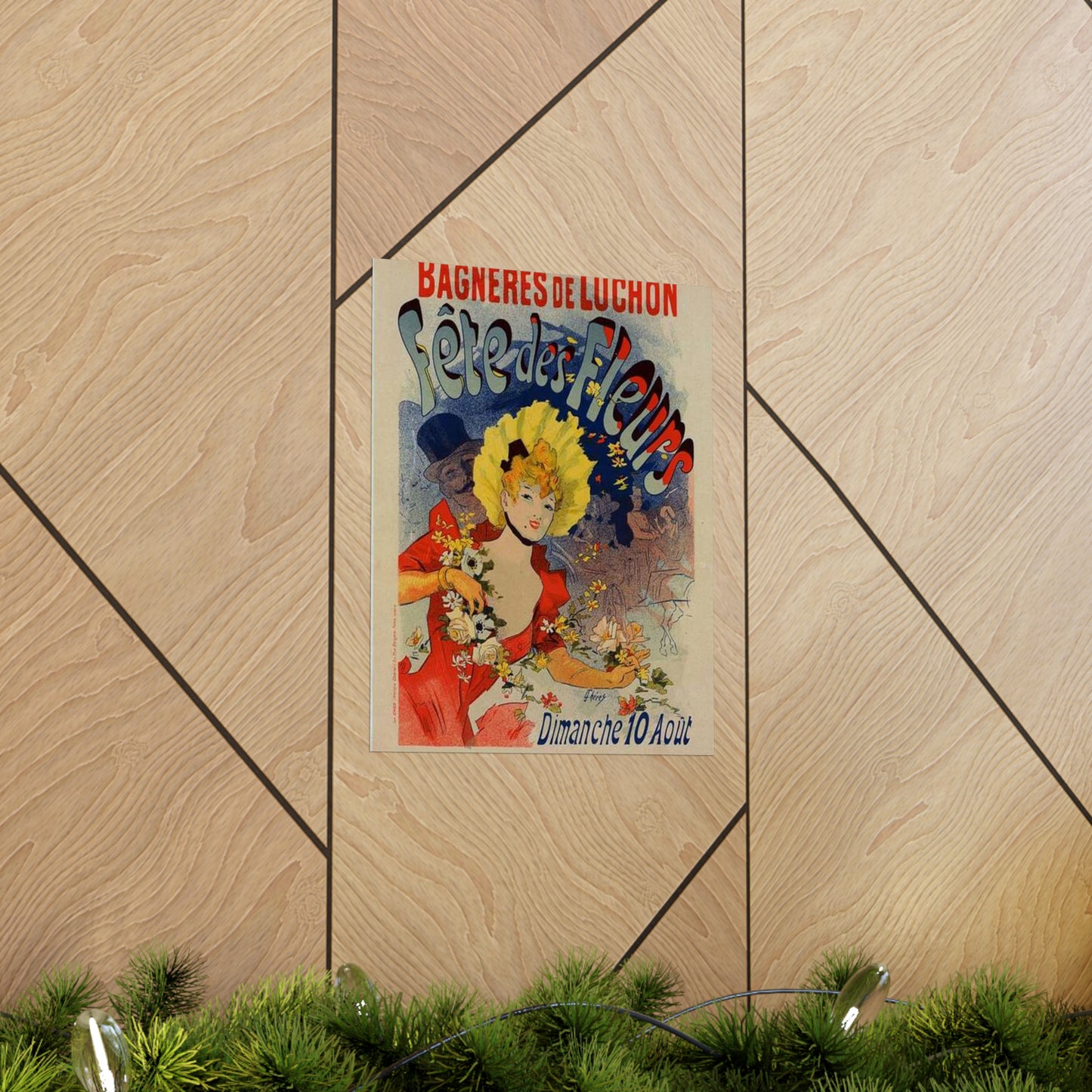 Affiche pour la "Fête des Fleurs de Bagnères-de-Luchon". High Quality Matte Wall Art Poster for Home, Office, Classroom