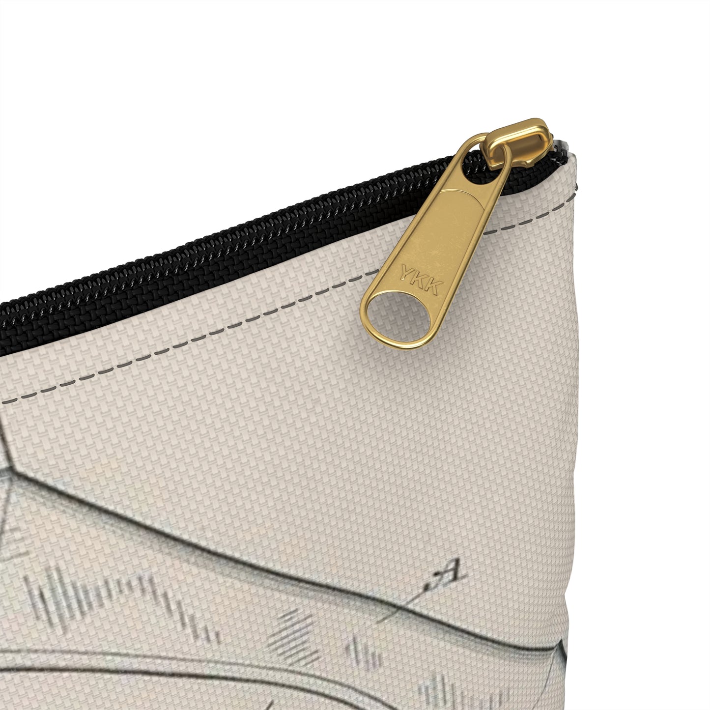 Patent drawing - for S. D. Mott's Racing Indicator Public domain image Large Organizer Pouch with Black Zipper