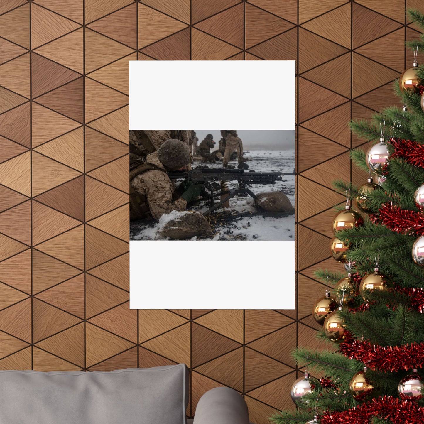 U.S. Marine Corps Lance Cpl. Jimmy Medders, a machine High Quality Matte Wall Art Poster for Home, Office, Classroom