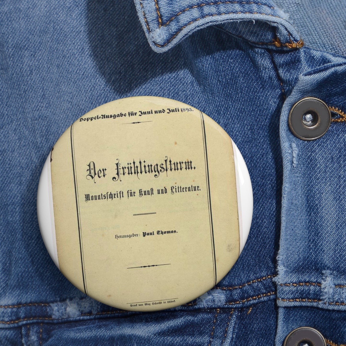 Fruhlingssturm 2 Pin Buttons with Crisp Design