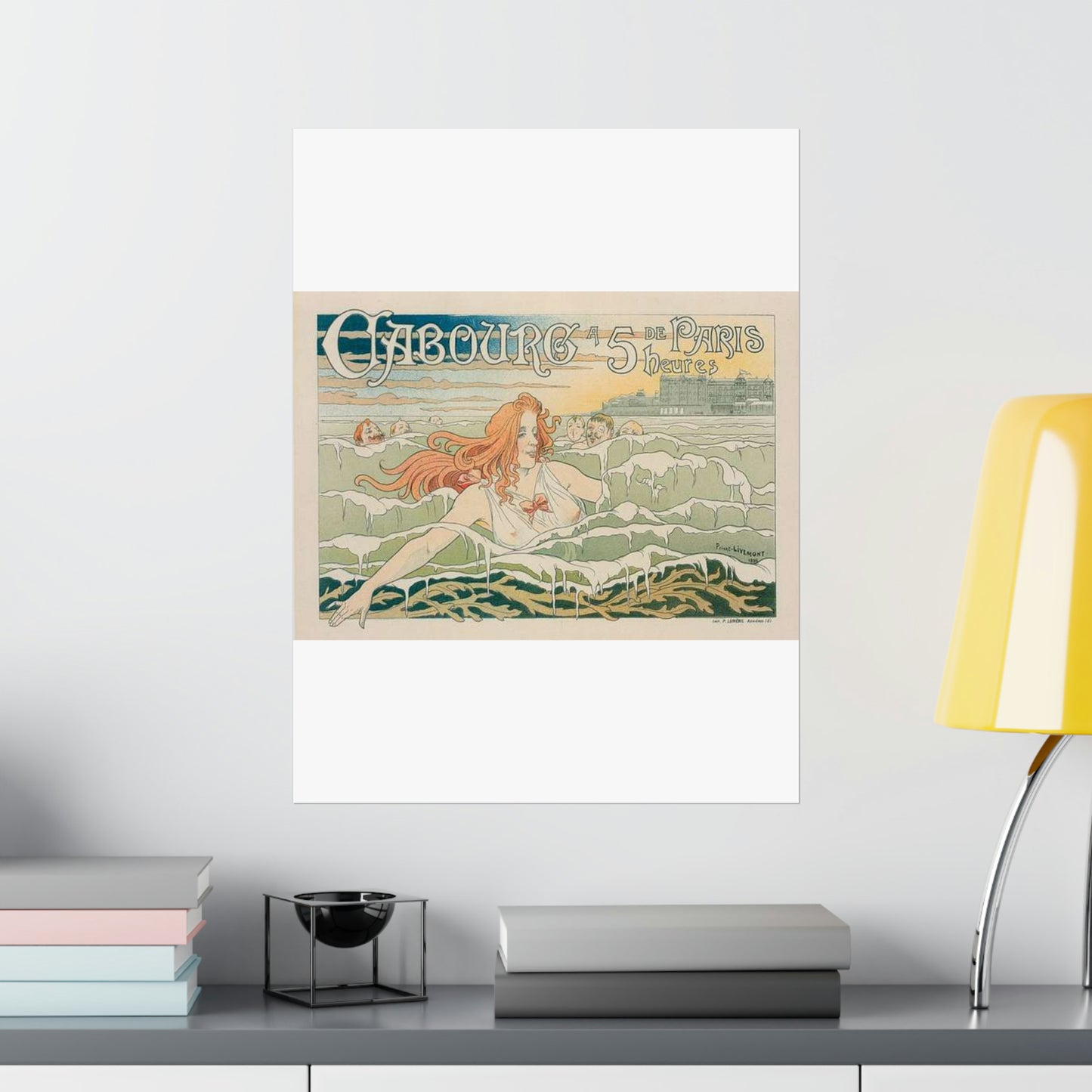 Affiche belge pour le "Casino de Cabourg". High Quality Matte Wall Art Poster for Home, Office, Classroom