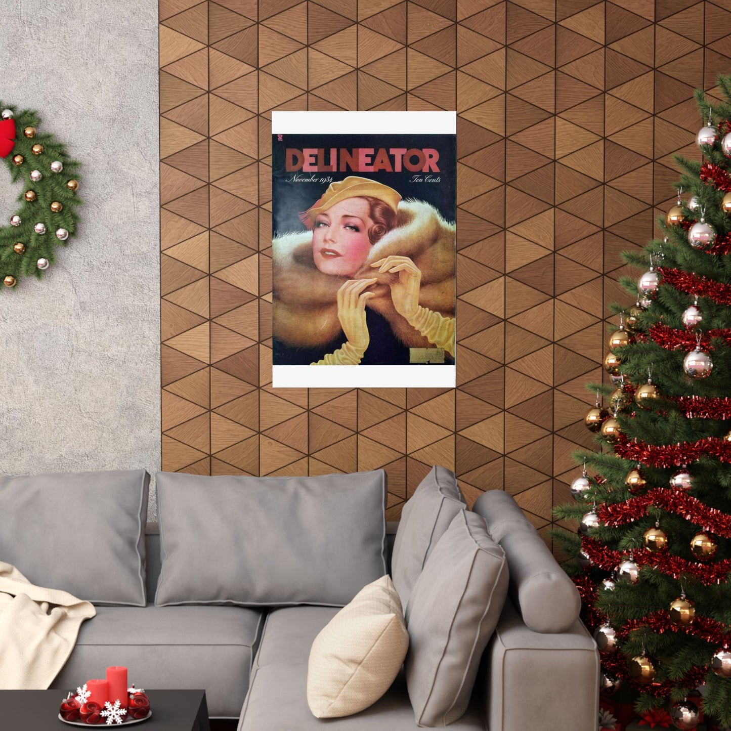 Delineator 1934-11 - Art Deco public domain image High Quality Matte Wall Art Poster for Home, Office, Classroom