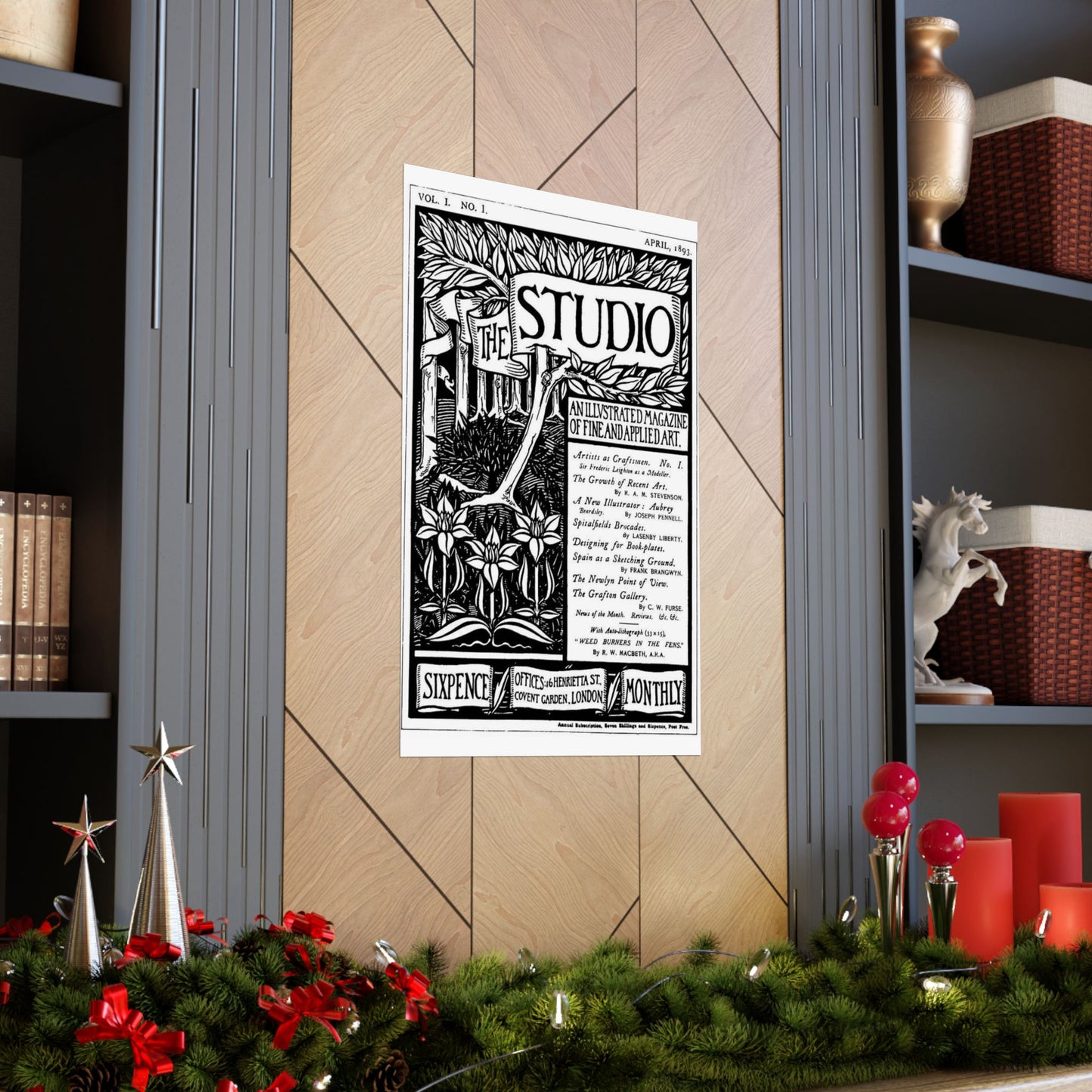 Aubrey Beardsley - Thestudiomagazinefirstcover High Quality Matte Wall Art Poster for Home, Office, Classroom