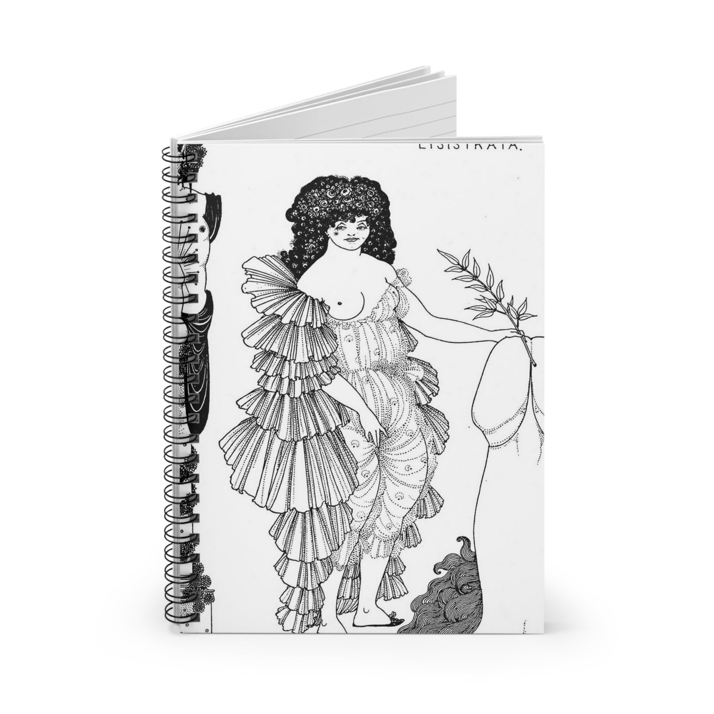 Lysistrata - Public domain botanical illustration Spiral Bound Ruled Notebook with Printed Cover