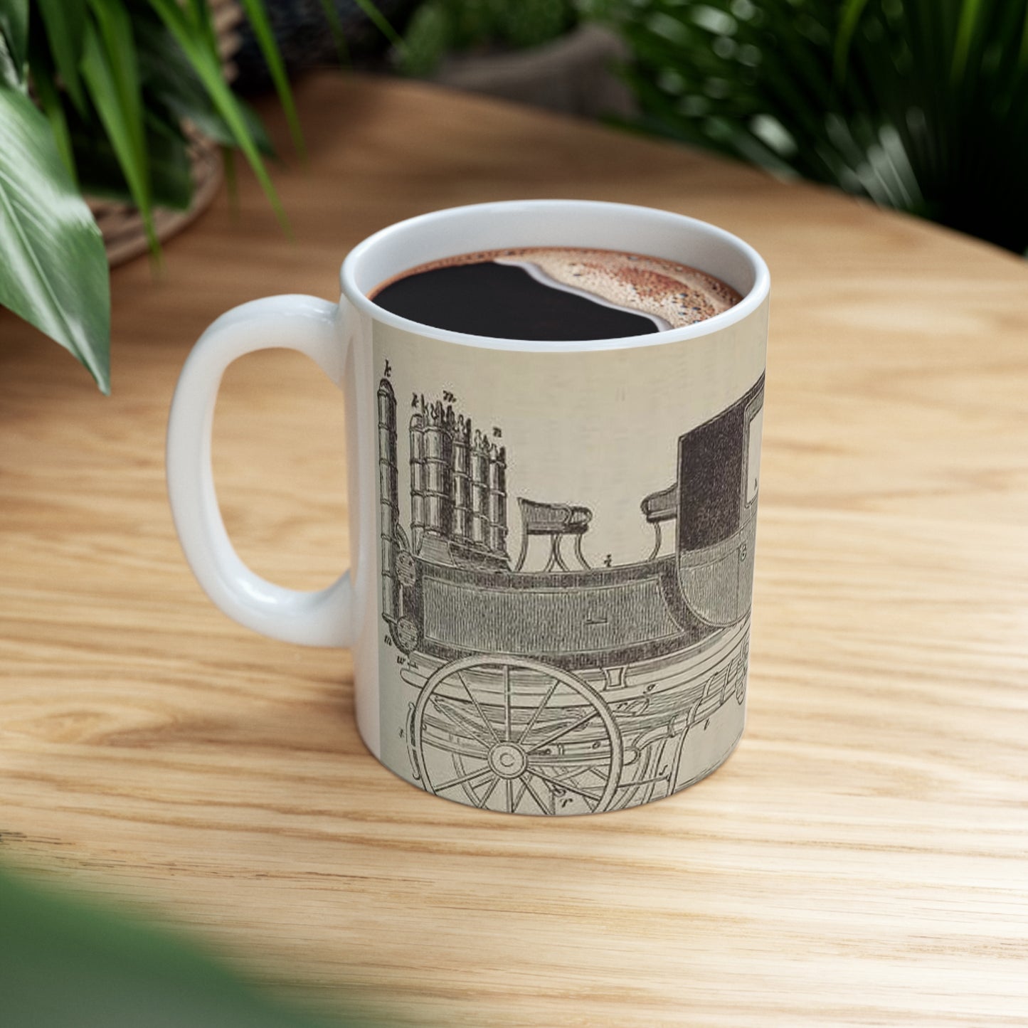 Patent Drawing of Engine - Patent steam carriage, by Mr. Goldsworthy Gurney, of Argyle Street, London, 1826 Public domain image Beautiful Novelty Ceramic Coffee Mug 11oz