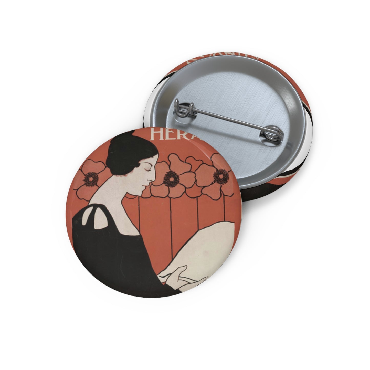 The Boston Sunday Hearld - ladies want it Feb. 24 / Boston Eng. Co. ; E. Reed. Pin Buttons with Crisp Design