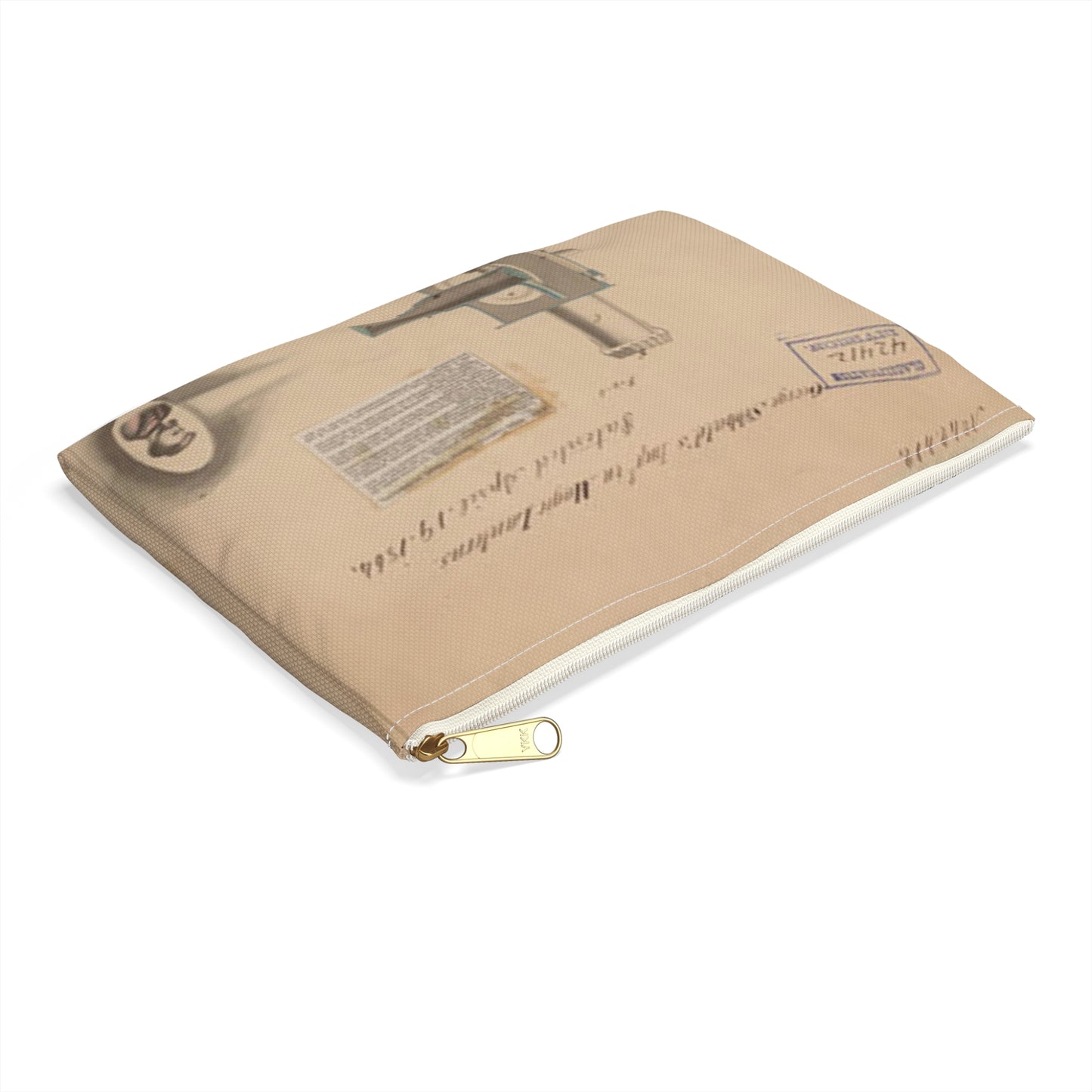 Patent drawing - Drawing of Improvement in Magic Lanterns Public domain image Large Organizer Pouch with Black Zipper