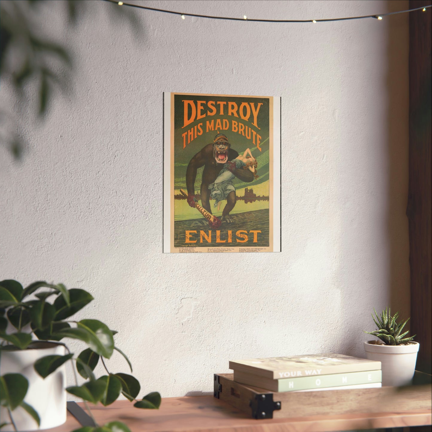 Destroy this mad brute Enlist - U.S. Army. High Quality Matte Wall Art Poster for Home, Office, Classroom