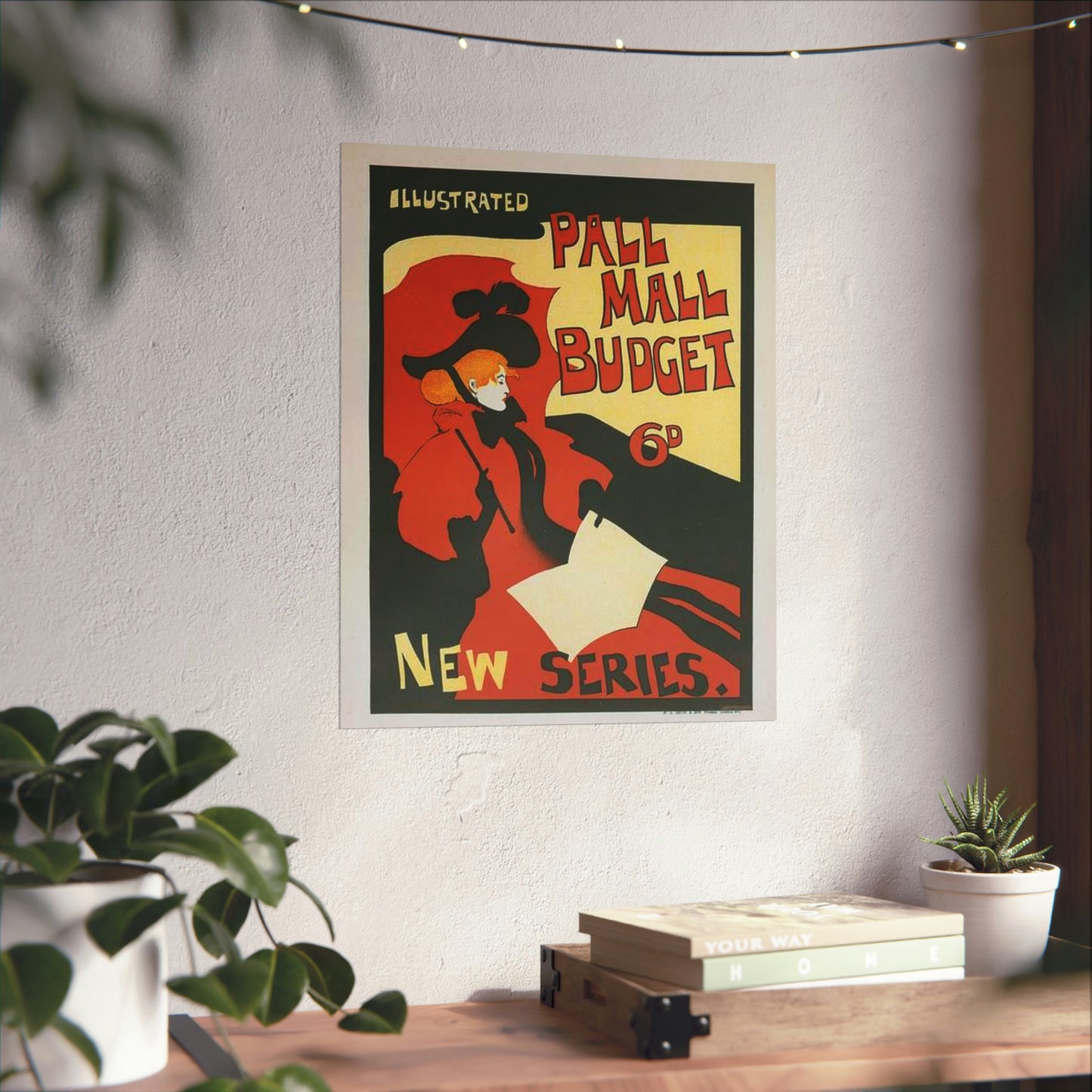 Affiche anglaise pour la revue hebdomadaire "Illustrated Pall Mall Budget". High Quality Matte Wall Art Poster for Home, Office, Classroom