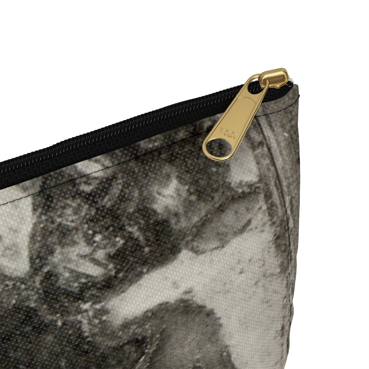 Three Tiles, 14th century - Public domain dedication museum photo Large Organizer Pouch with Black Zipper