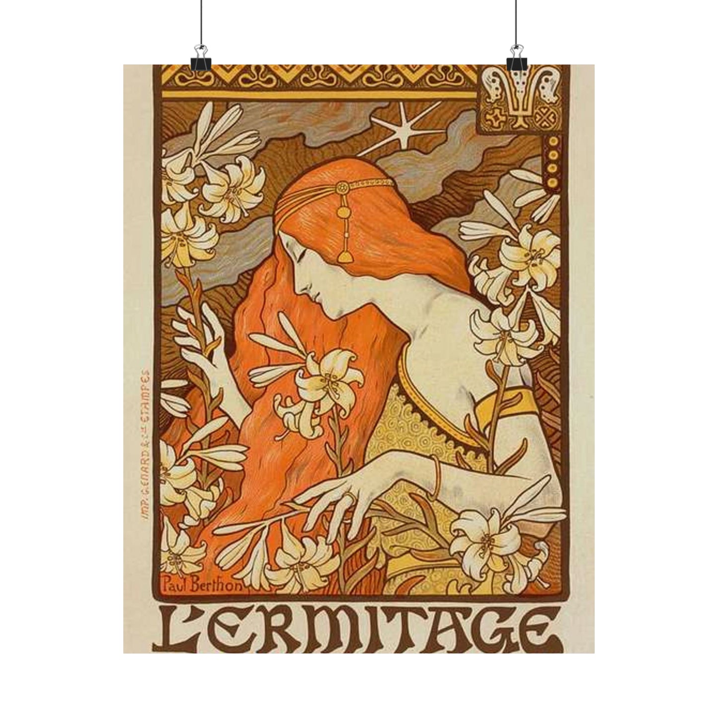 Paul Emile Berthon - Affiche pour la Revue "l'Érmitage. High Quality Matte Wall Art Poster for Home, Office, Classroom