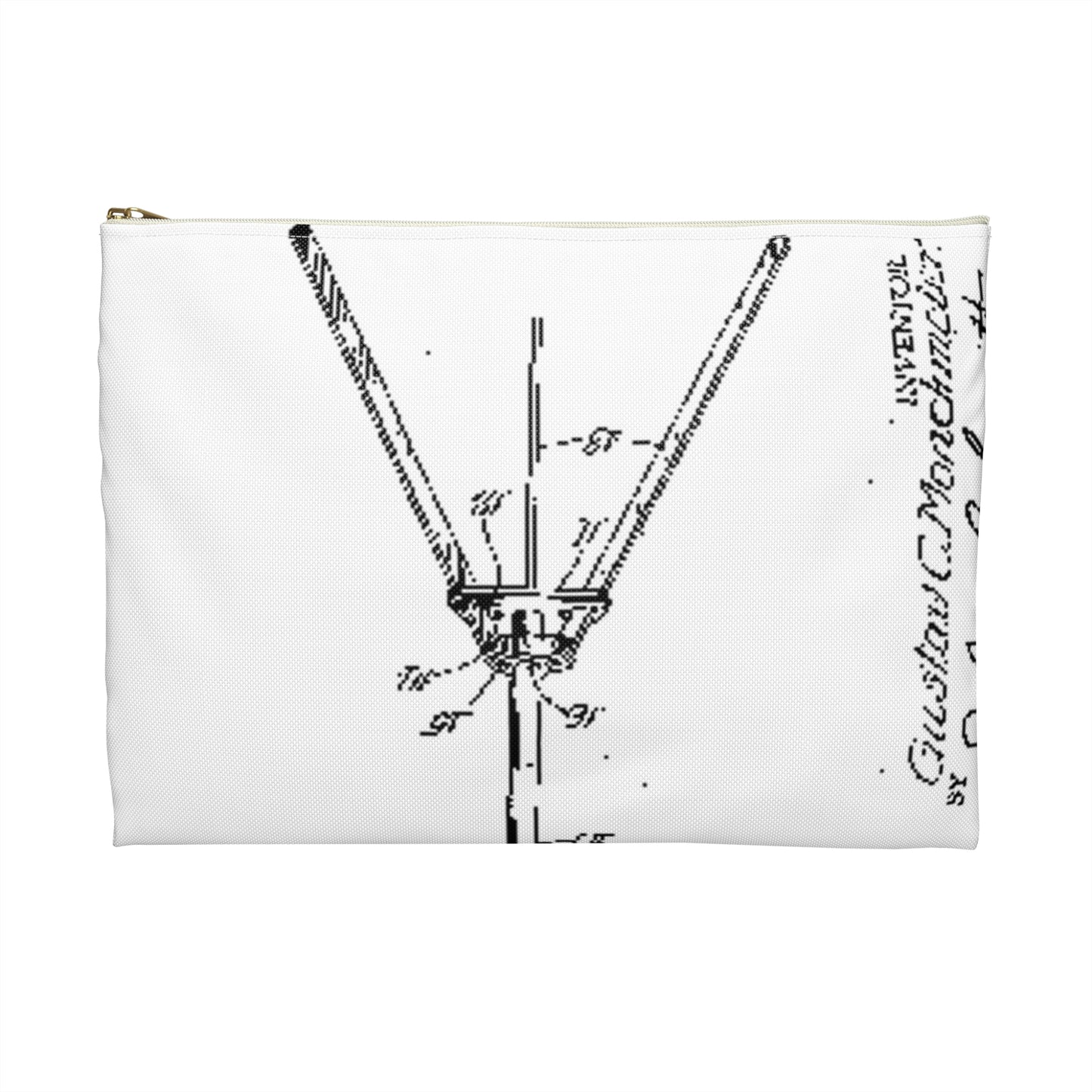 Patent drawing - Clothes dryer Public domain image Large Organizer Pouch with Black Zipper