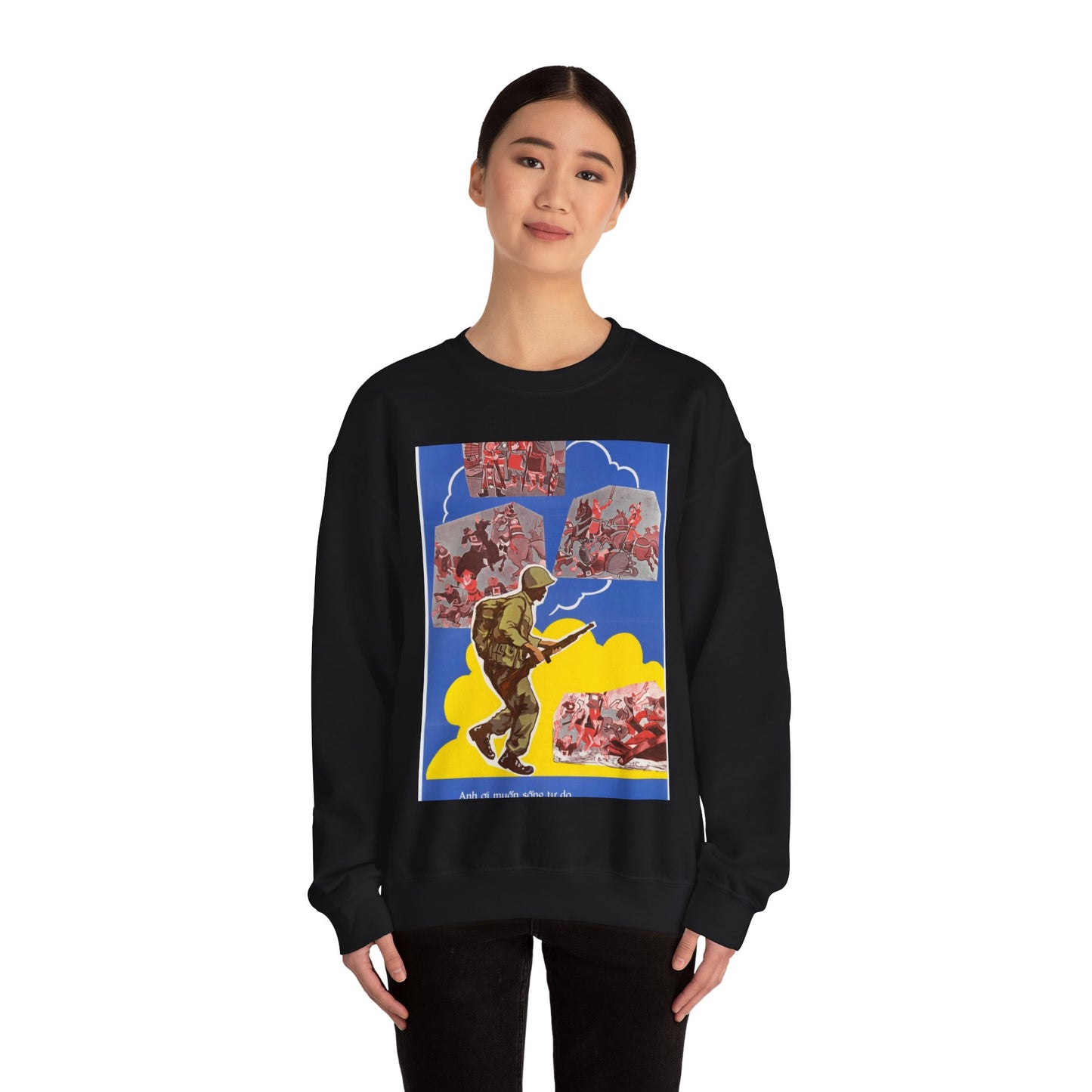 Recruiting Posters No. 1 and No. 2 Black Heavy Blend Adult Crew Neck SweatShirt