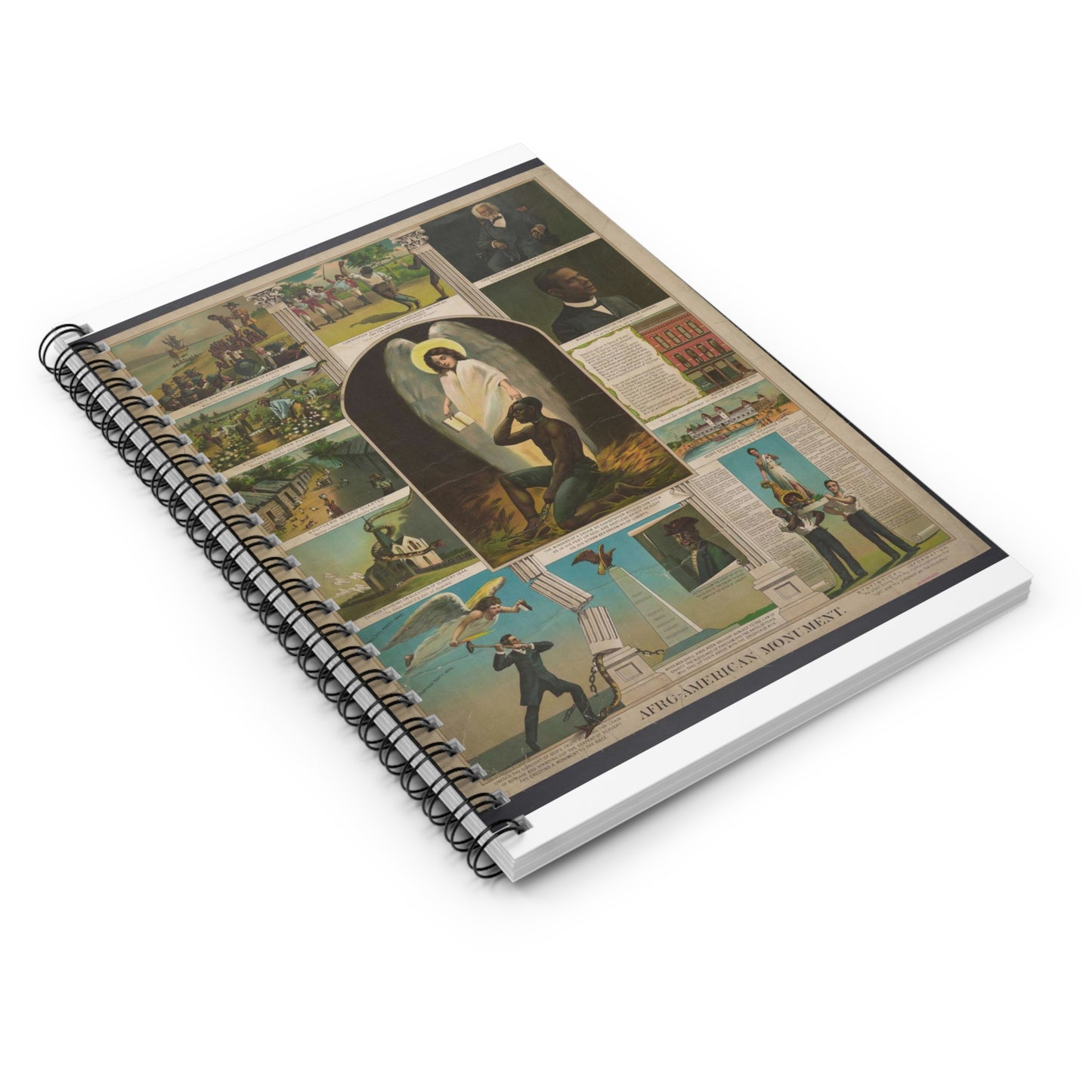 Afro-American Monument - Print, Library of Congress collection Spiral Bound Ruled Notebook with Printed Cover