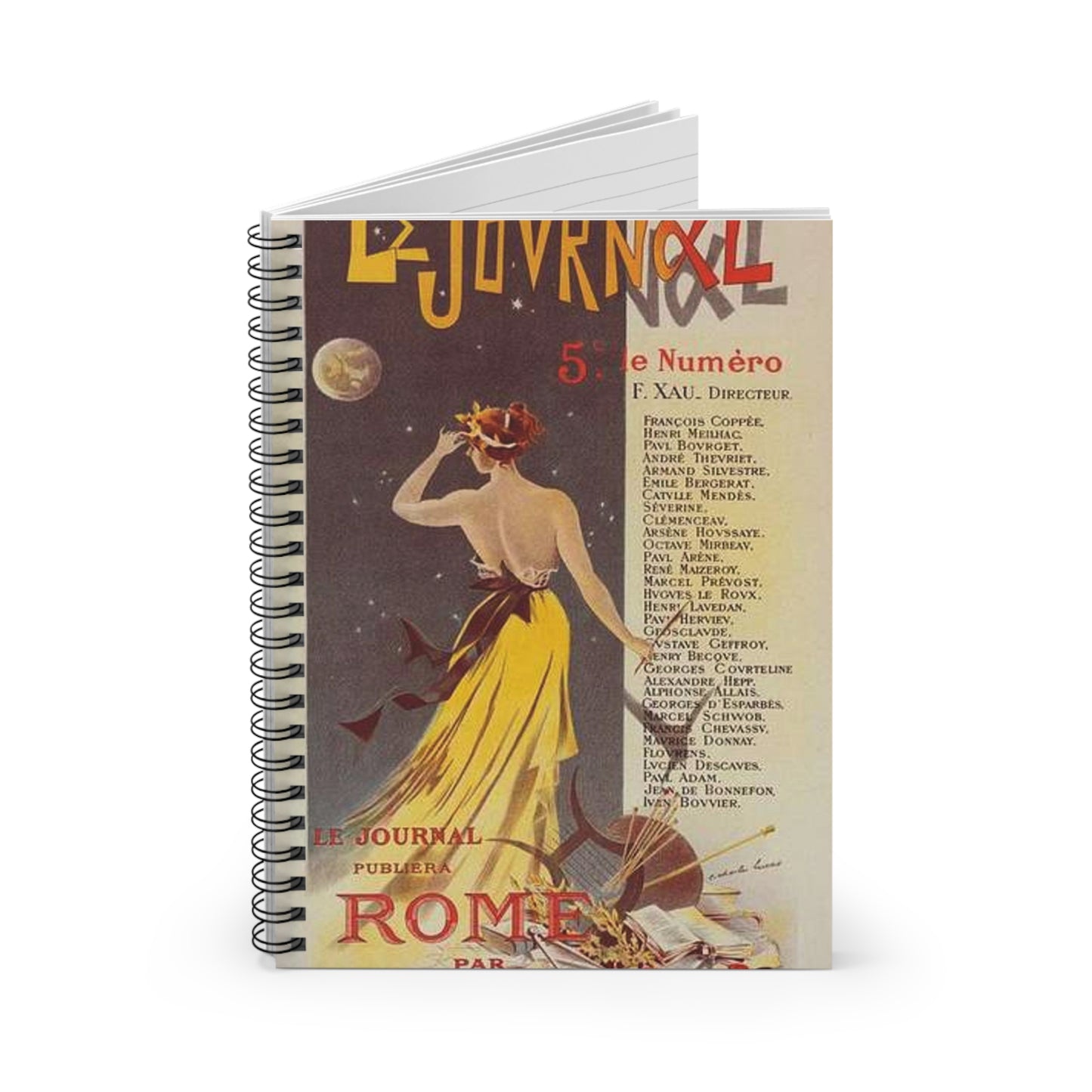 Affiche pour annoncer la publication de "Rome" dans Le Journal. Spiral Bound Ruled Notebook with Printed Cover