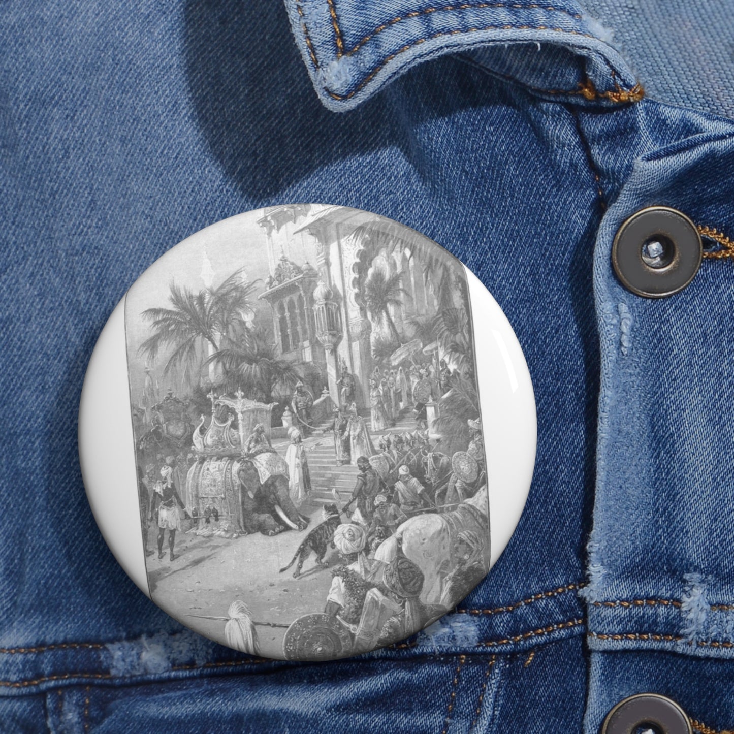 Journey to the East - Nicolas II Asia Tour by Ukhtomsky Pin Buttons with Crisp Design