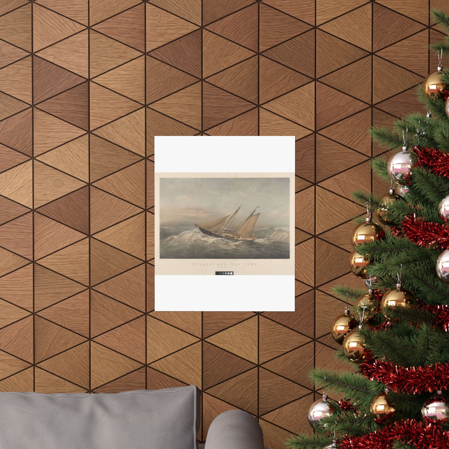 Mirage, R.Y.S., 200 Tons. 5th October 1872 RMG PY8772 High Quality Matte Wall Art Poster for Home, Office, Classroom