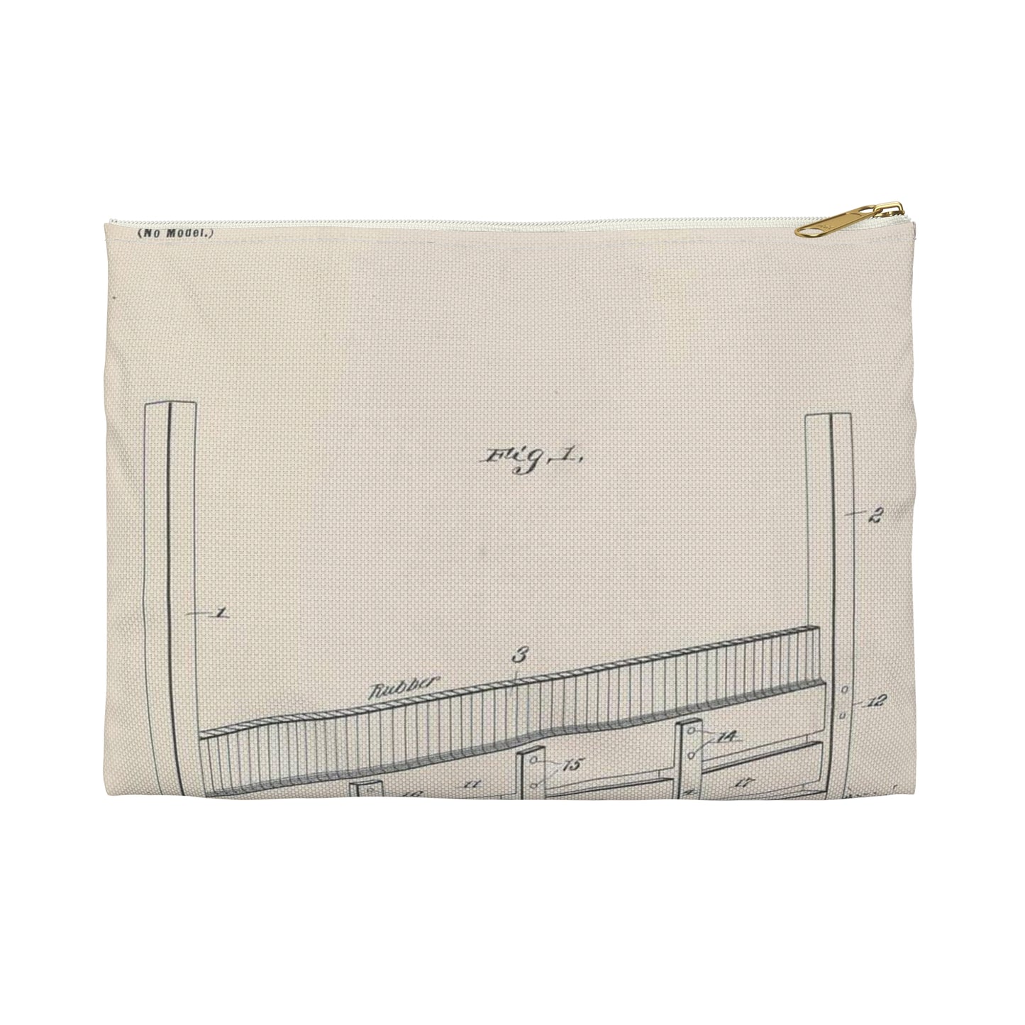 Patent Drawing of Engine - for A. Pascocello' Steeplechase or Hurdle Fence Public domain image Large Organizer Pouch with Black Zipper