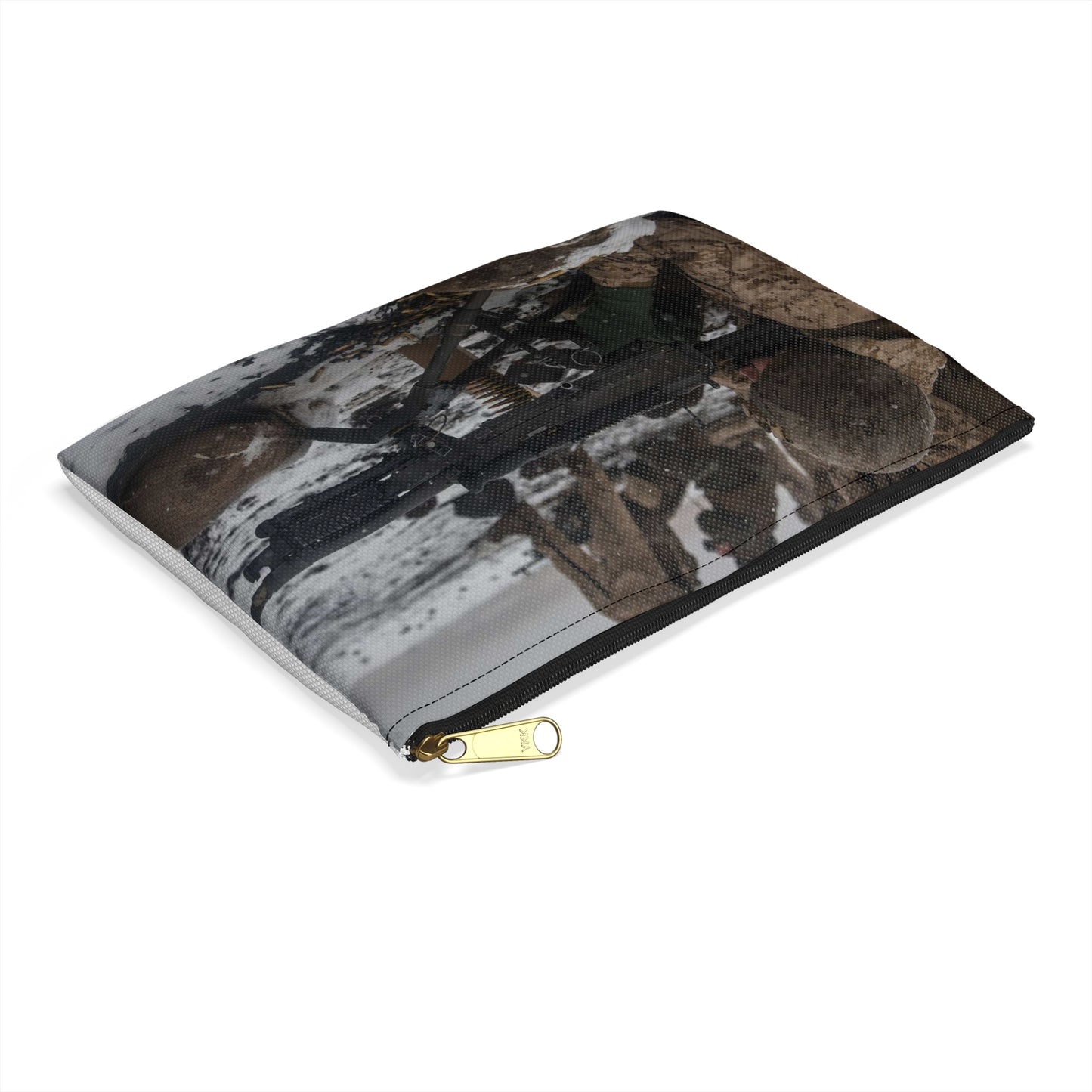 U.S. Marine Corps Lance Cpl. Jimmy Medders, a machine Large Organizer Pouch with Black Zipper