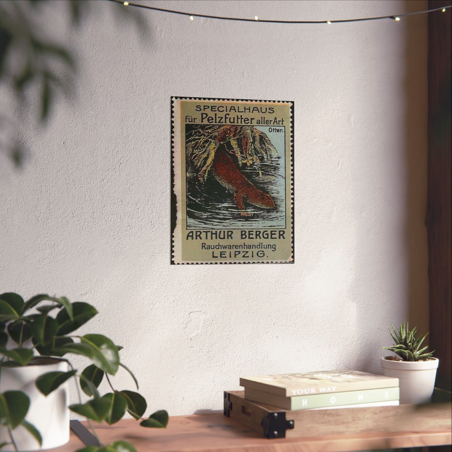 Arthur Berger, fur trader in Leipzig, c. 1910, brand advertisings (07) High Quality Matte Wall Art Poster for Home, Office, Classroom