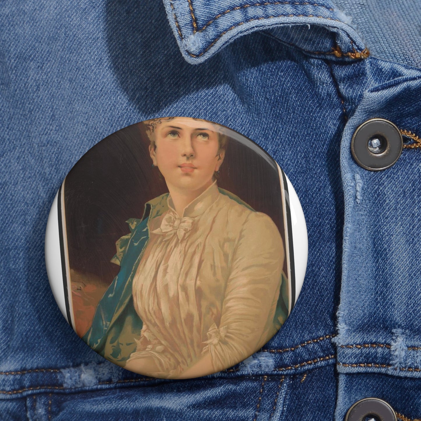 Devotion - Print, Library of Congress collection Pin Buttons with Crisp Design