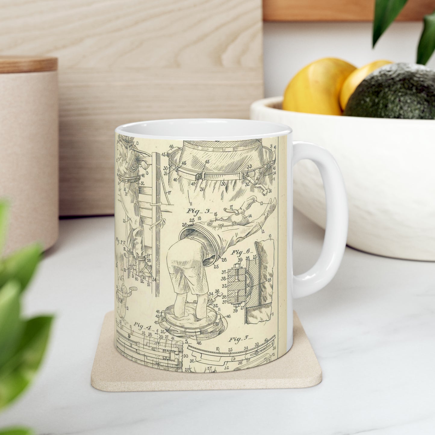 Patent Case File No. 1,370,316, Diver's Suit, Inventor Harry Houdini - DPLA - a7ce98fe2e09ce9ebf11abd87a6bb476 (page 51) Beautiful Novelty Ceramic Coffee Mug 11oz