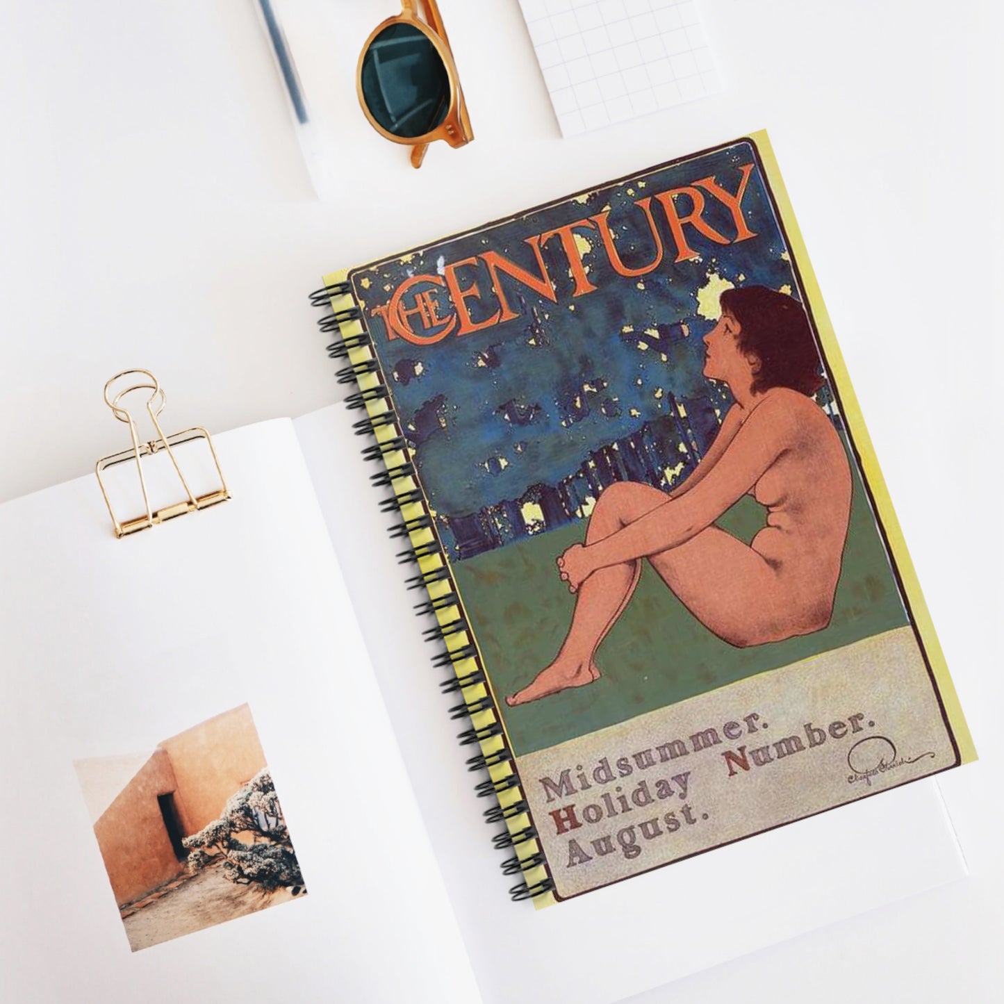 Affiche américaine pour la Revue "The Century Magazine", de New-York Spiral Bound Ruled Notebook with Printed Cover