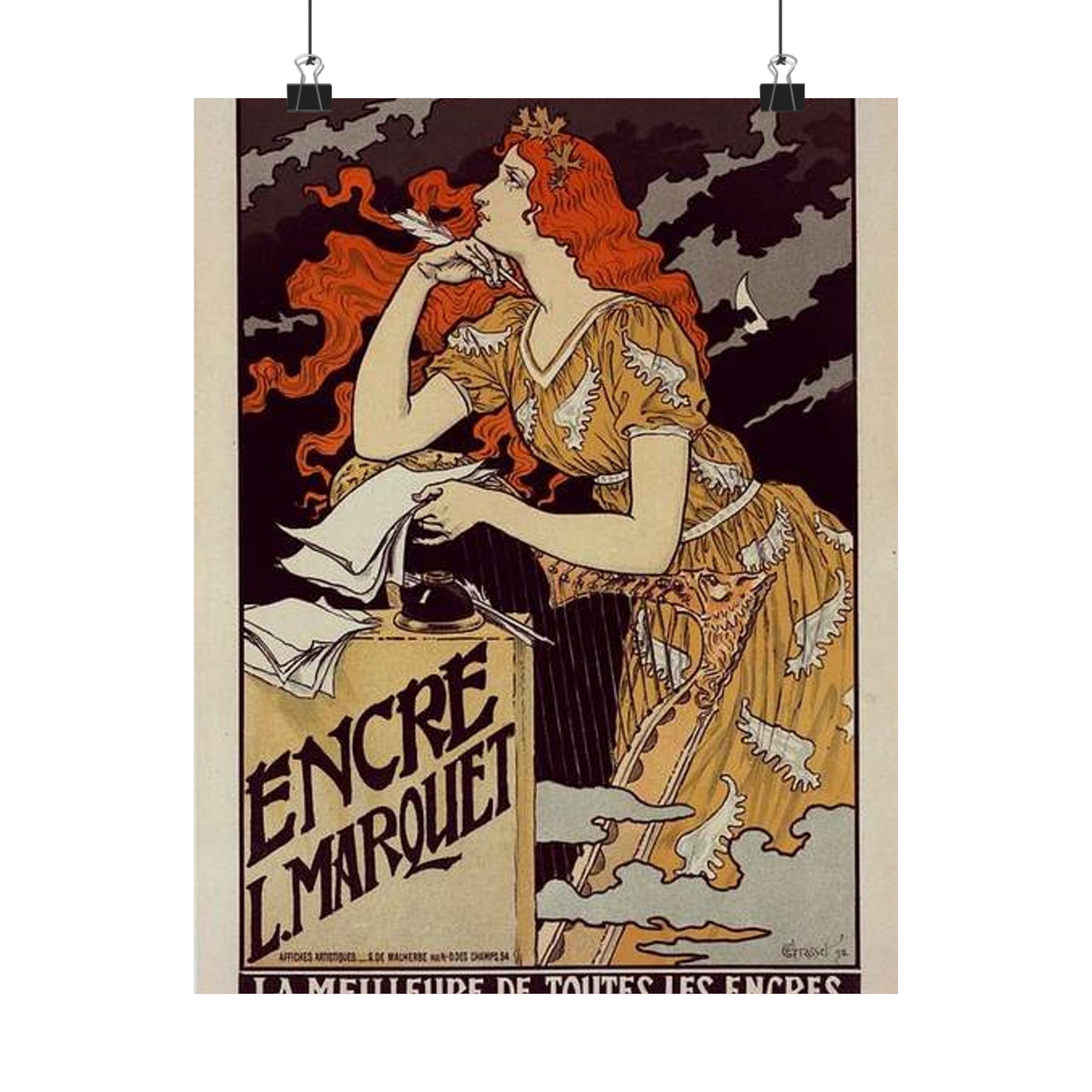 Affiche pour l' "Encre Marquet". High Quality Matte Wall Art Poster for Home, Office, Classroom