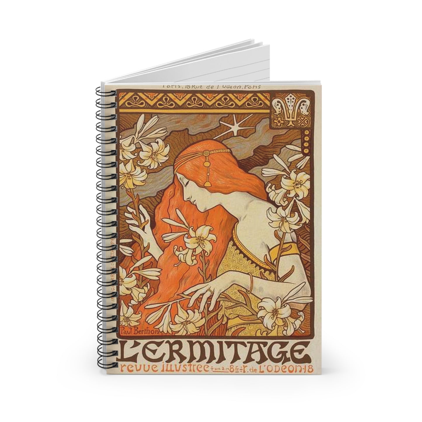 Paul Emile Berthon - Affiche pour la Revue "l'Érmitage. Spiral Bound Ruled Notebook with Printed Cover