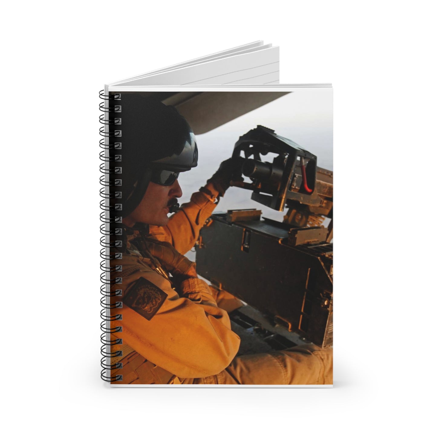 U.S. Marine Corps Staff Sgt. Peter A. Montalvo, a crew Spiral Bound Ruled Notebook with Printed Cover