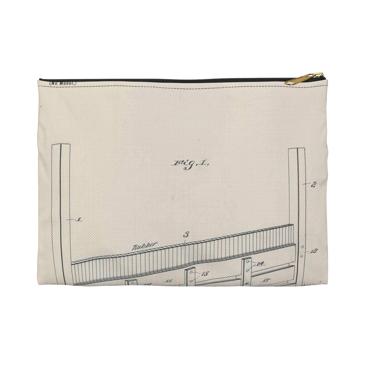 Patent Drawing of Engine - for A. Pascocello' Steeplechase or Hurdle Fence Public domain image Large Organizer Pouch with Black Zipper