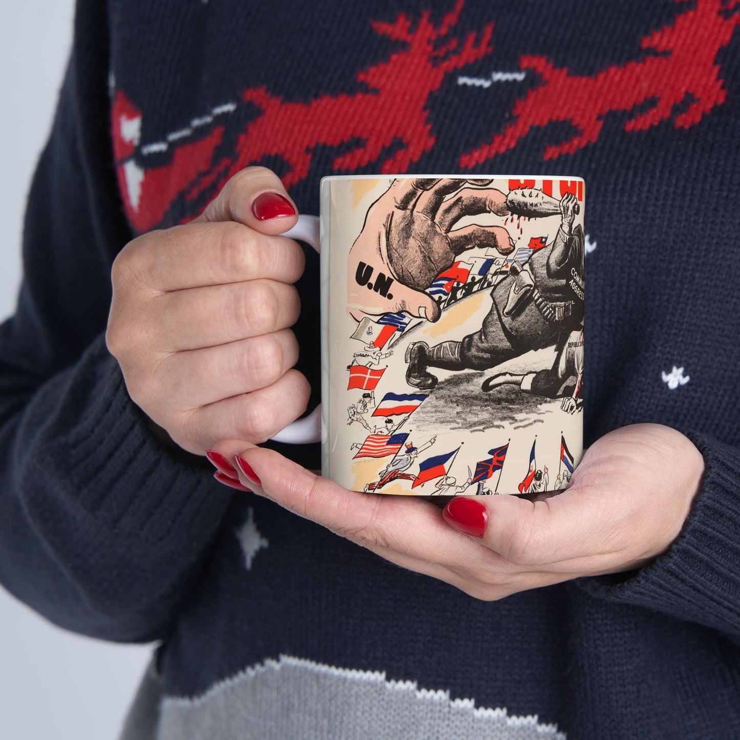 Stop Criminal!, Cold War American Propaganda poster Beautiful Novelty Ceramic Coffee Mug 11oz