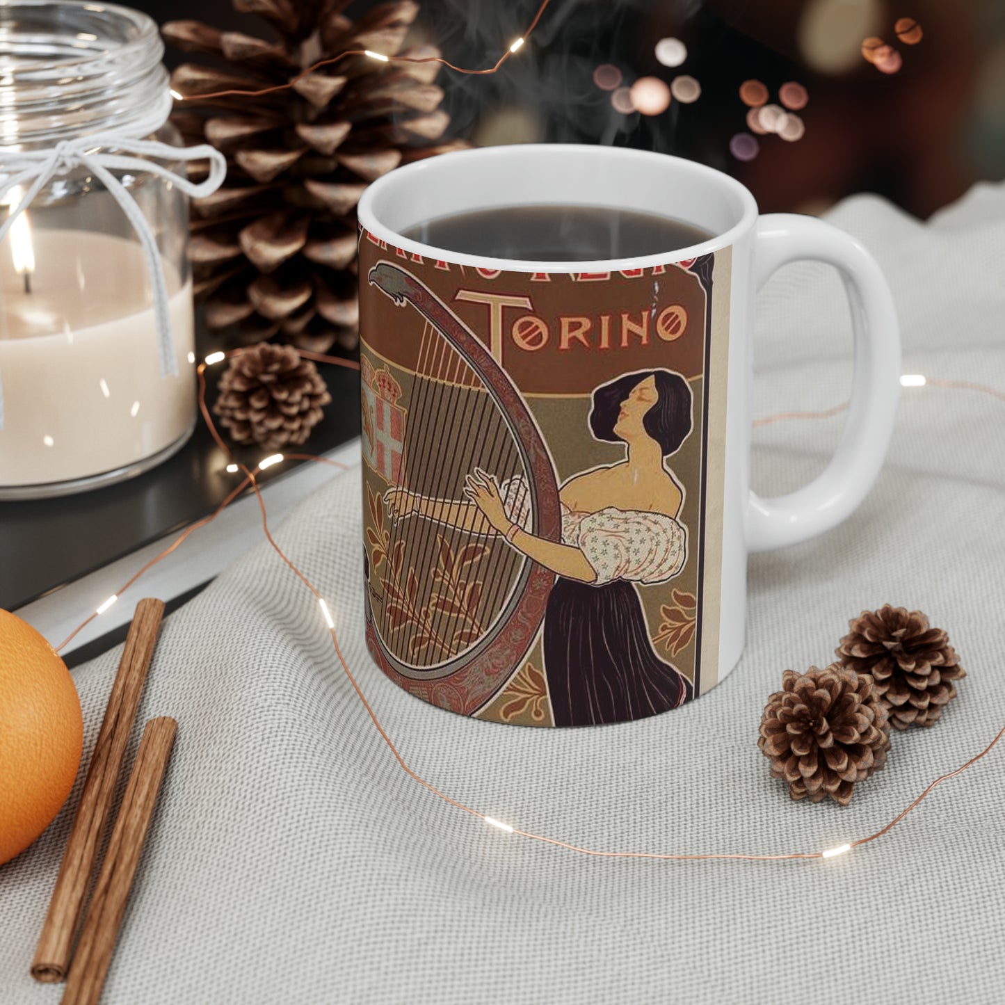 Affiche italienne pour le "Théâtre royal de Turin" Beautiful Novelty Ceramic Coffee Mug 11oz
